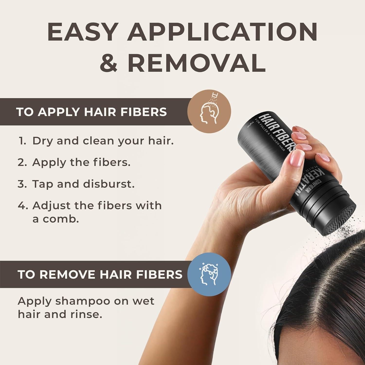 Fibras de Keratina CONFIERR 15g Color Gris para Cabello