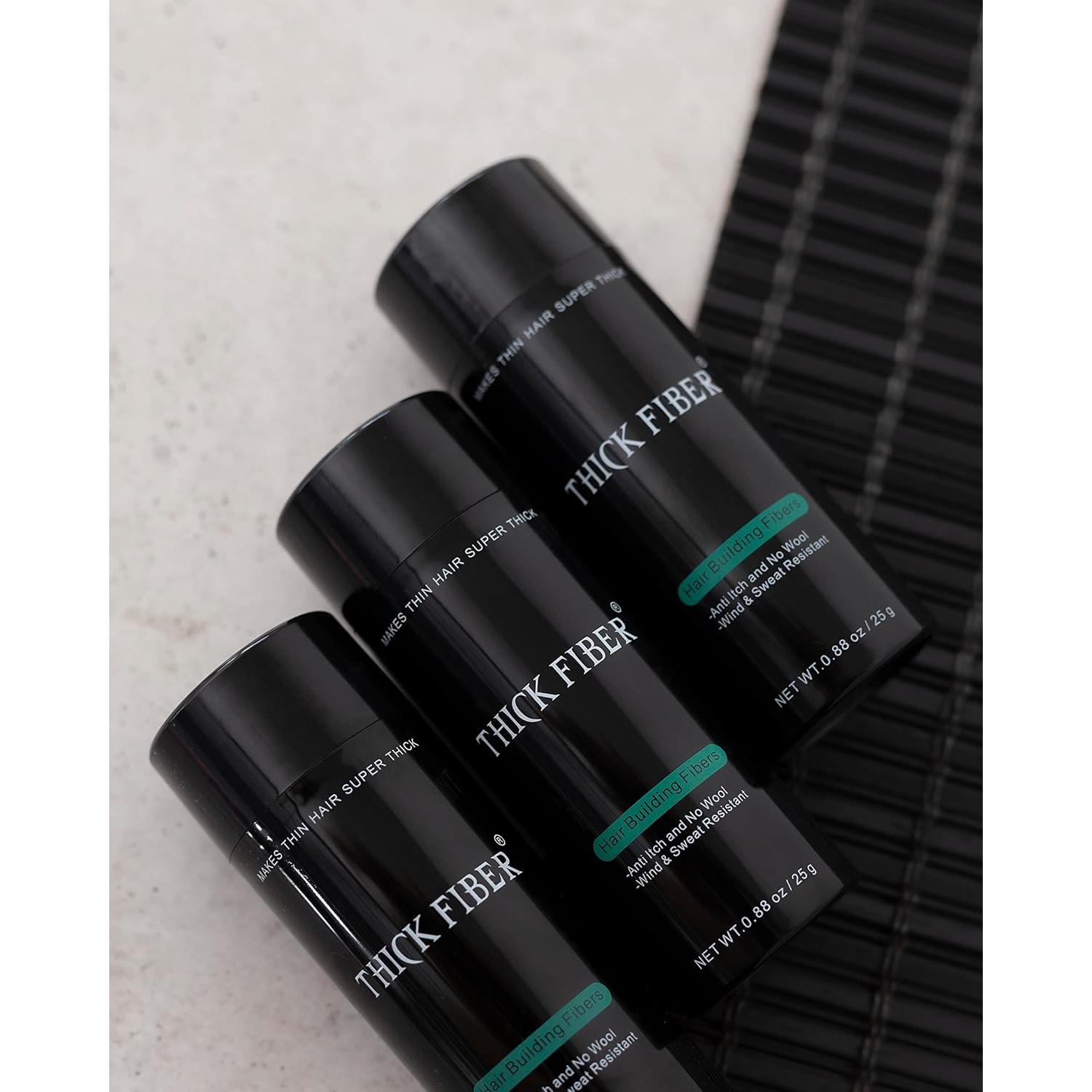 Fibras para Cabello THICK FIBER Marrón Claro 25g Paquete de 3