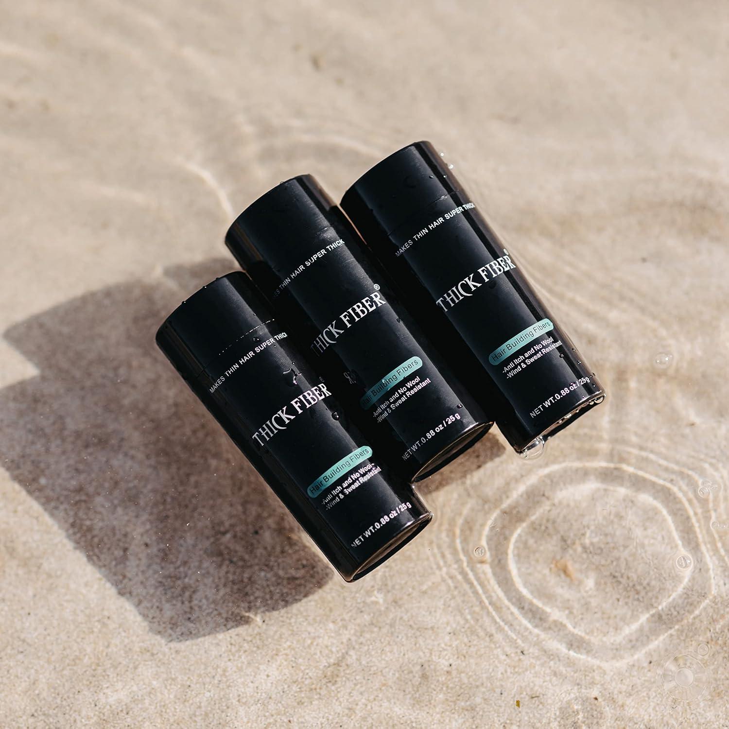 Fibras para Cabello THICK FIBER Marrón Claro 25g Paquete de 3