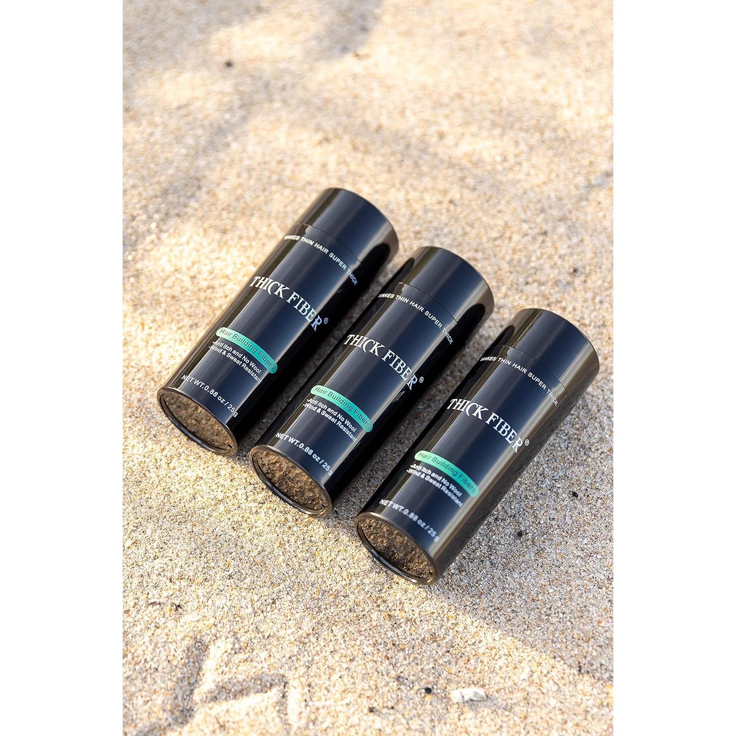 Fibras para Cabello THICK FIBER Marrón Claro 25g Paquete de 3