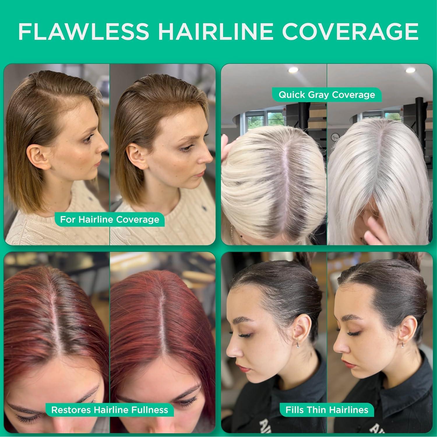 Polvo Retoque Raíces THICK FIBER - Set Cabello Fino Negro