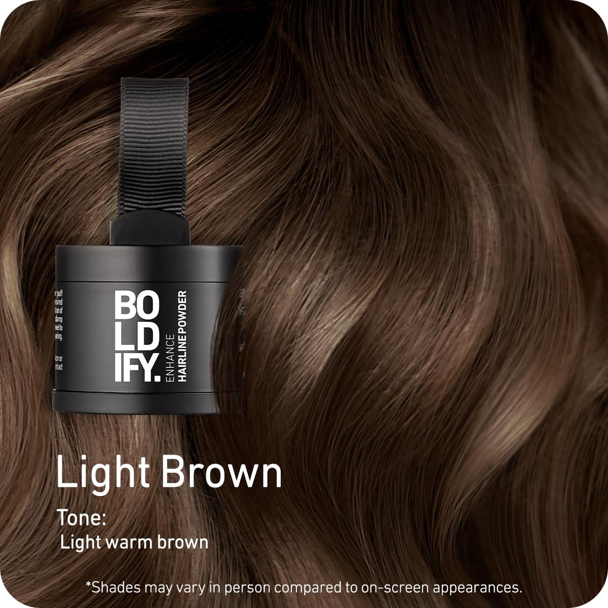 BOLDIFY Polvo para Cabello - Tinte Raíces Marrón Claro