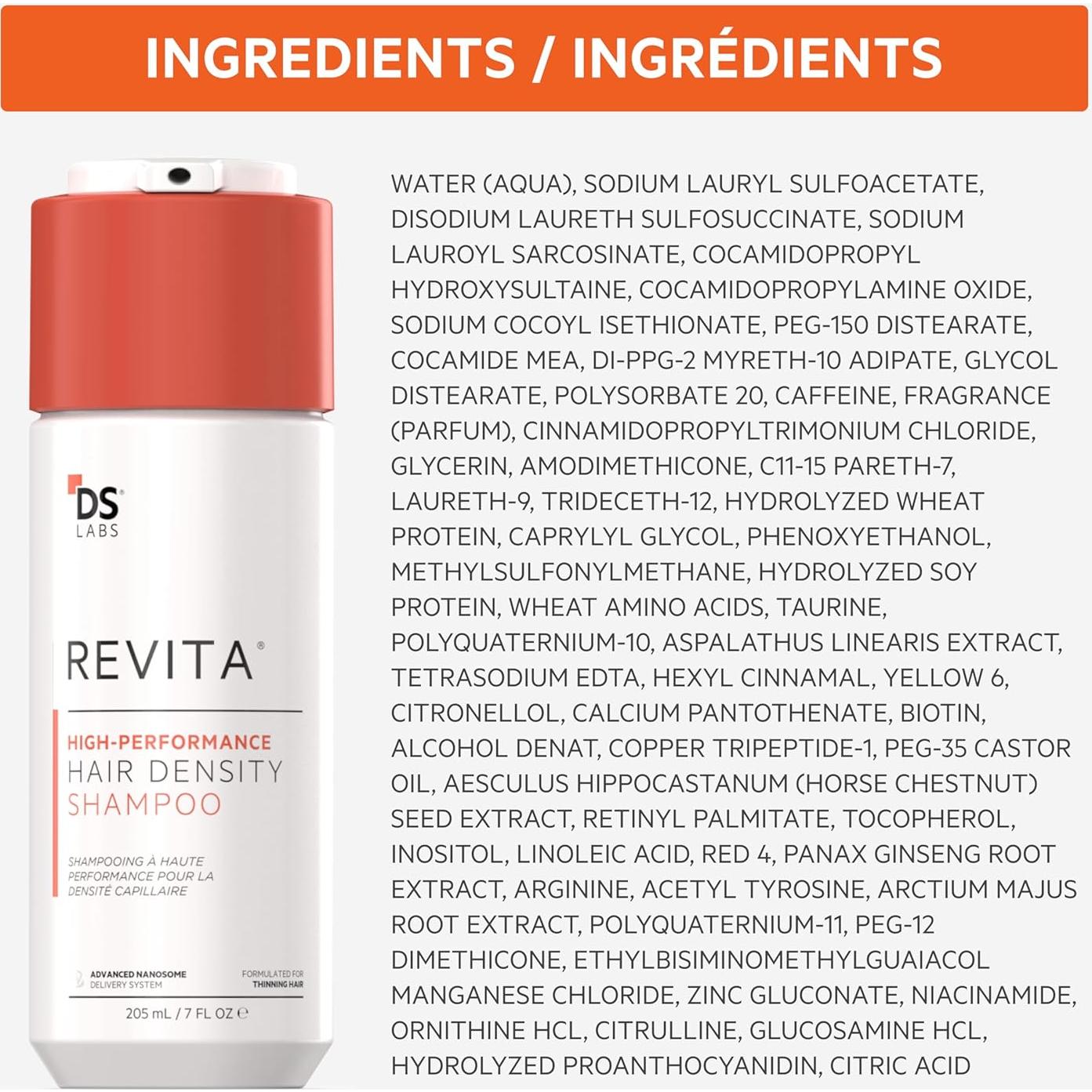 Kit de Champú y Acondicionador Revita DS Labs 205 mL - Cuidado Cuero Cabelludo