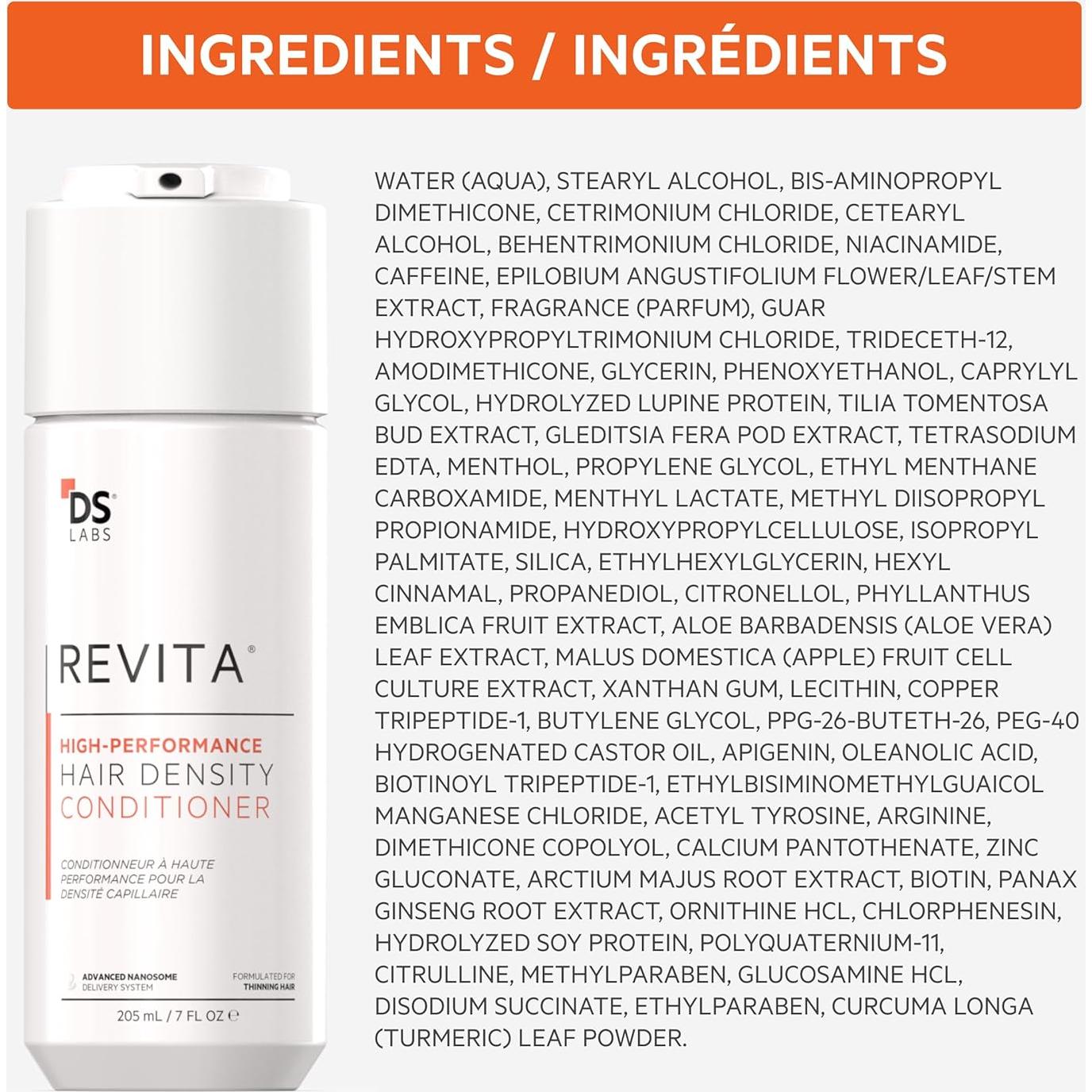 Kit de Champú y Acondicionador Revita DS Labs 205 mL - Cuidado Cuero Cabelludo