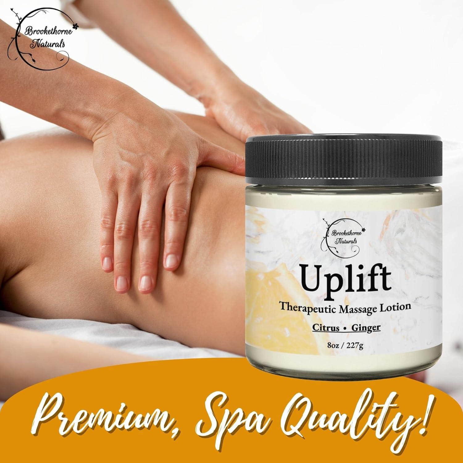Loción de Masaje Uplift Brookethorne Naturals 280g Cítricos y Jengibre
