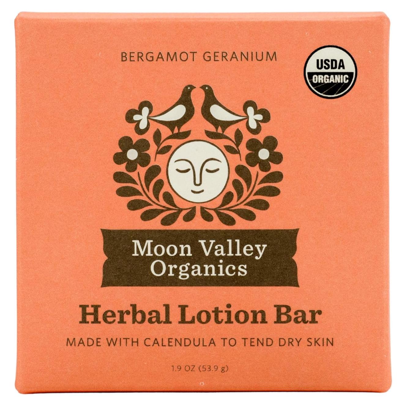 Barra de Loción Herbal Moon Valley Organics Bergamota 53g