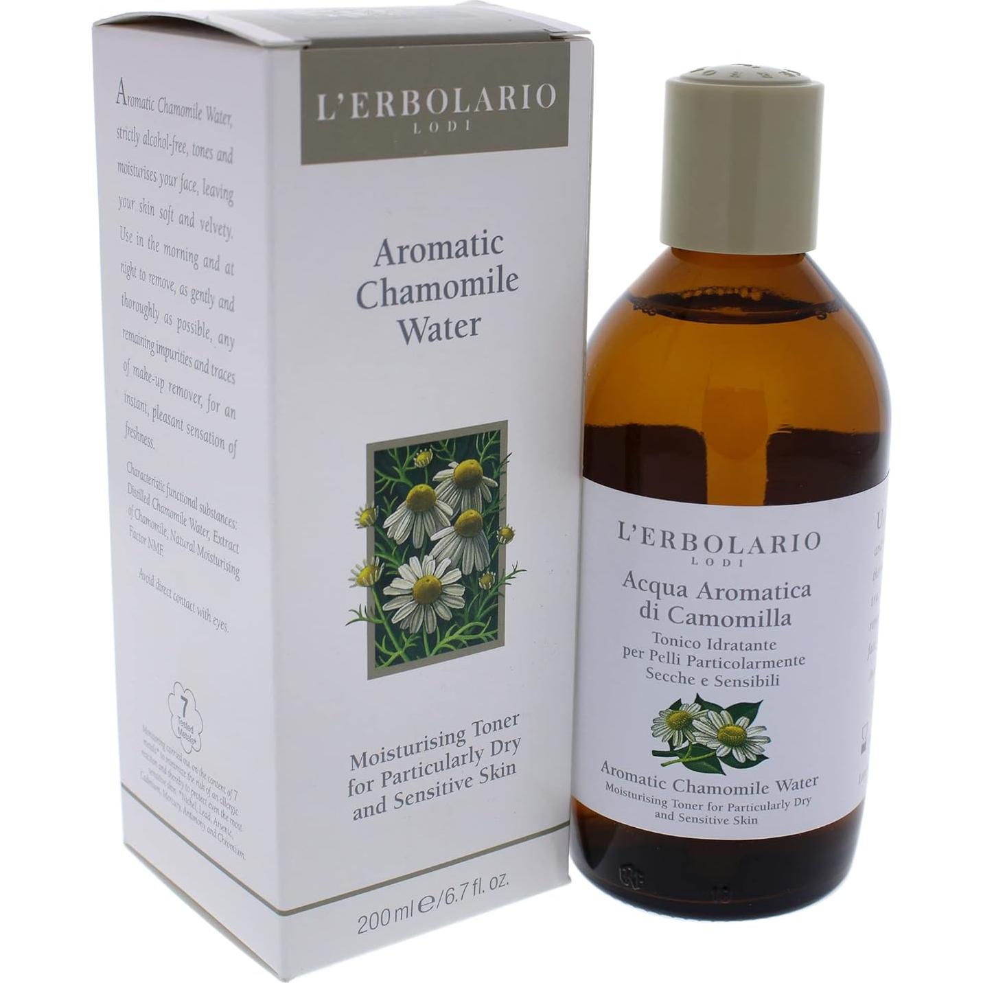Agua Aromática de Manzanilla L'Erbolario 200 ml - Tónico Facial Hidratante Sin Alcohol