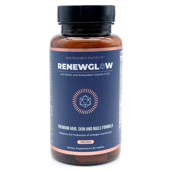 Suplemento de Biotina Renewglow 5000mcg para Cabello y Piel