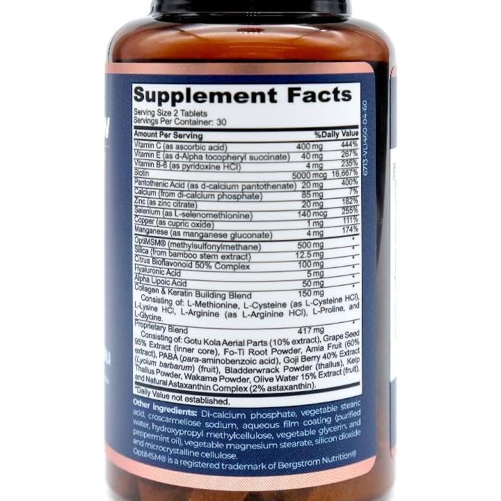 Suplemento de Biotina Renewglow 5000mcg para Cabello y Piel