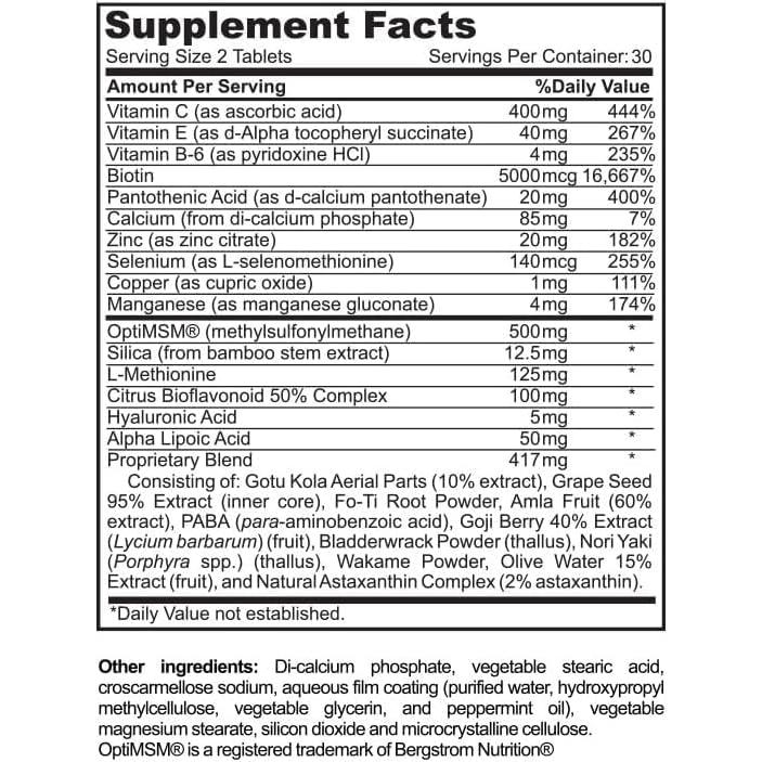 Suplemento de Biotina Renewglow 5000mcg para Cabello y Piel