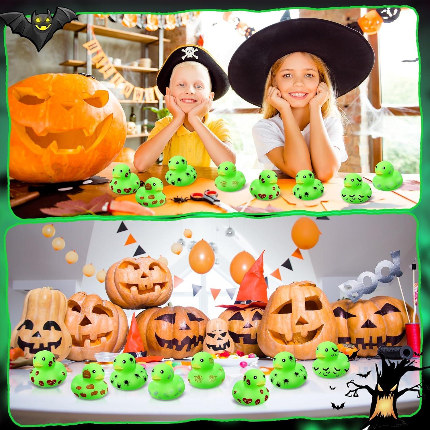 Patos de Goma Halloween Jenaai 24 Pcs Brillan en la Oscuridad