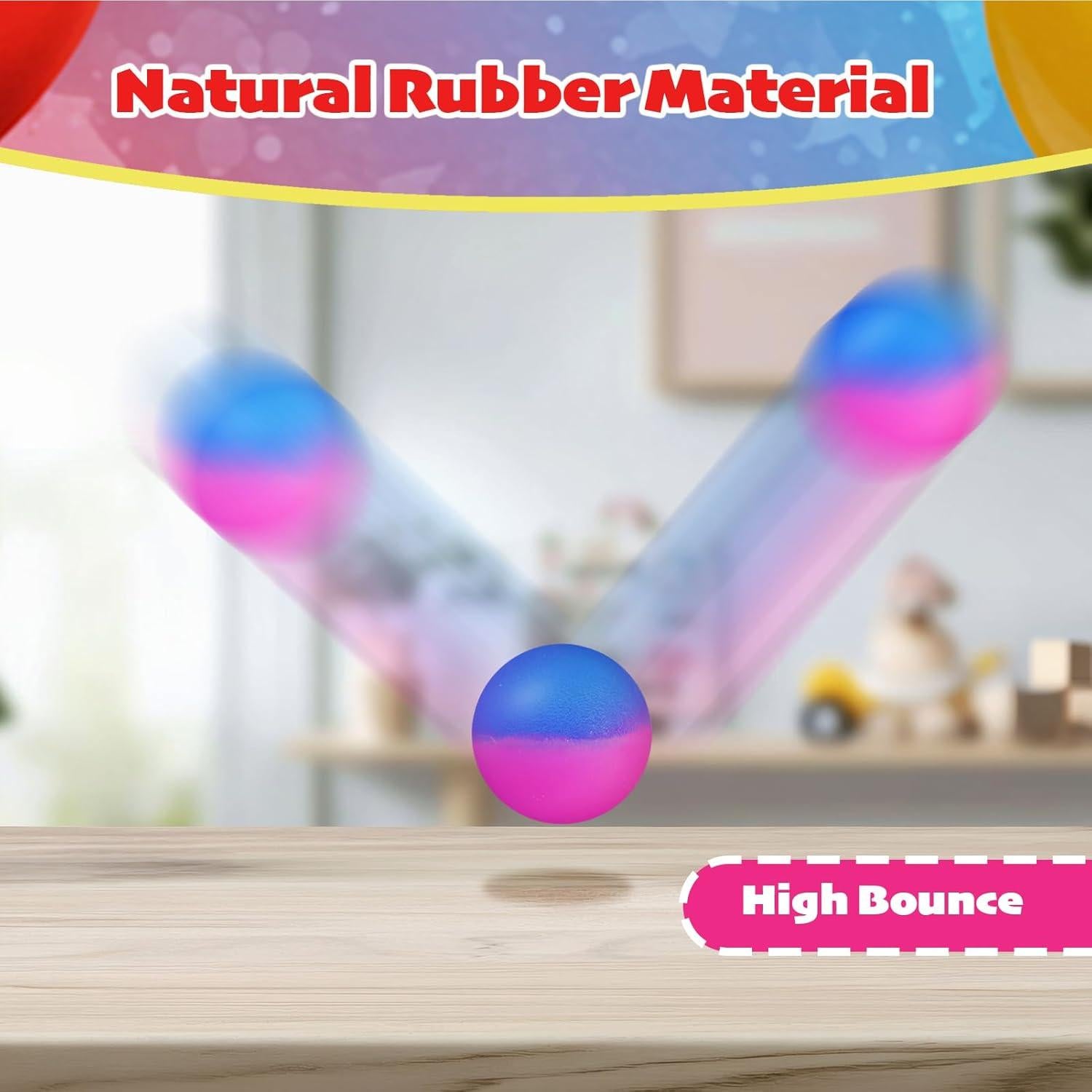 30 Pelotas Rebotadoras Pllieay Doble Color 32mm para Niños