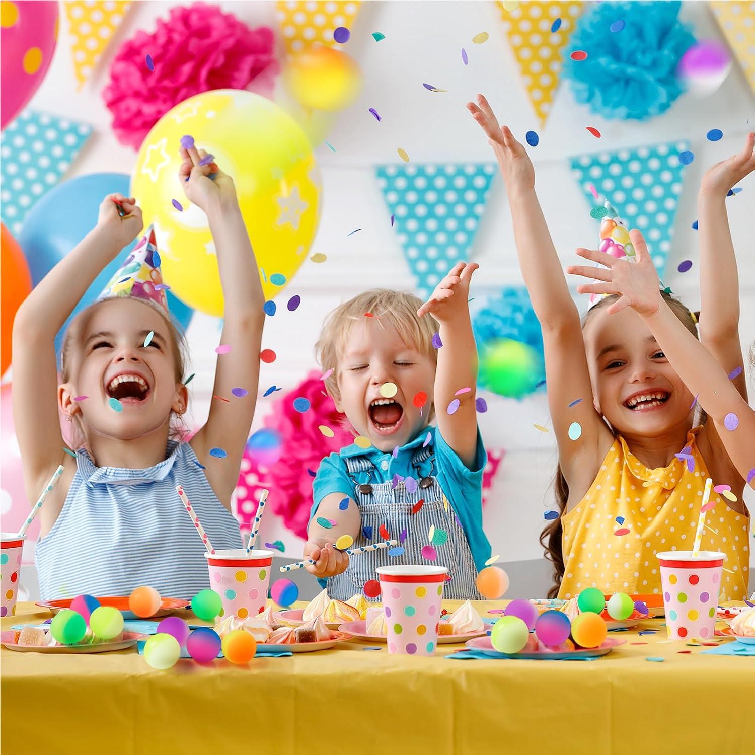 30 Pelotas Rebotadoras Pllieay Doble Color 32mm para Niños