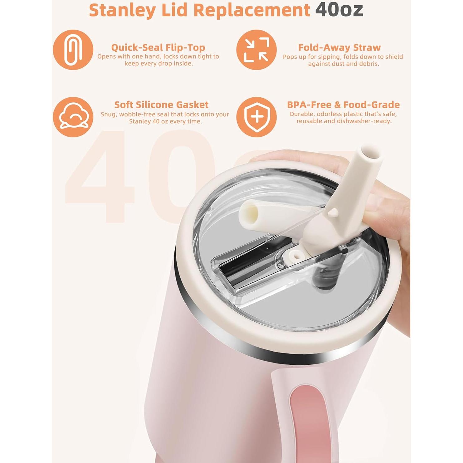 Tapa de Reemplazo Gybahy para Vaso Stanley 40oz - 2 Paquetes