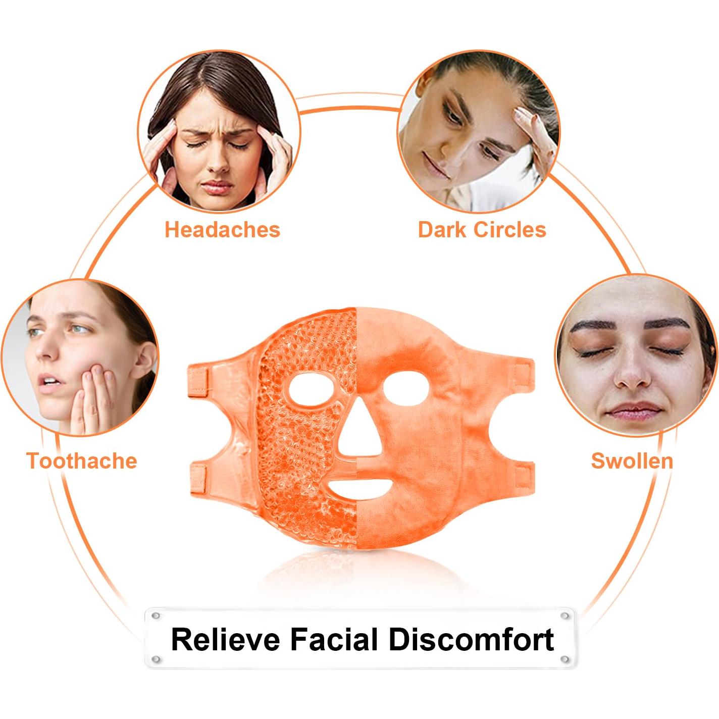 Juego de Máscaras Faciales Reutilizables CONBELLA - Terapia Fría y Caliente