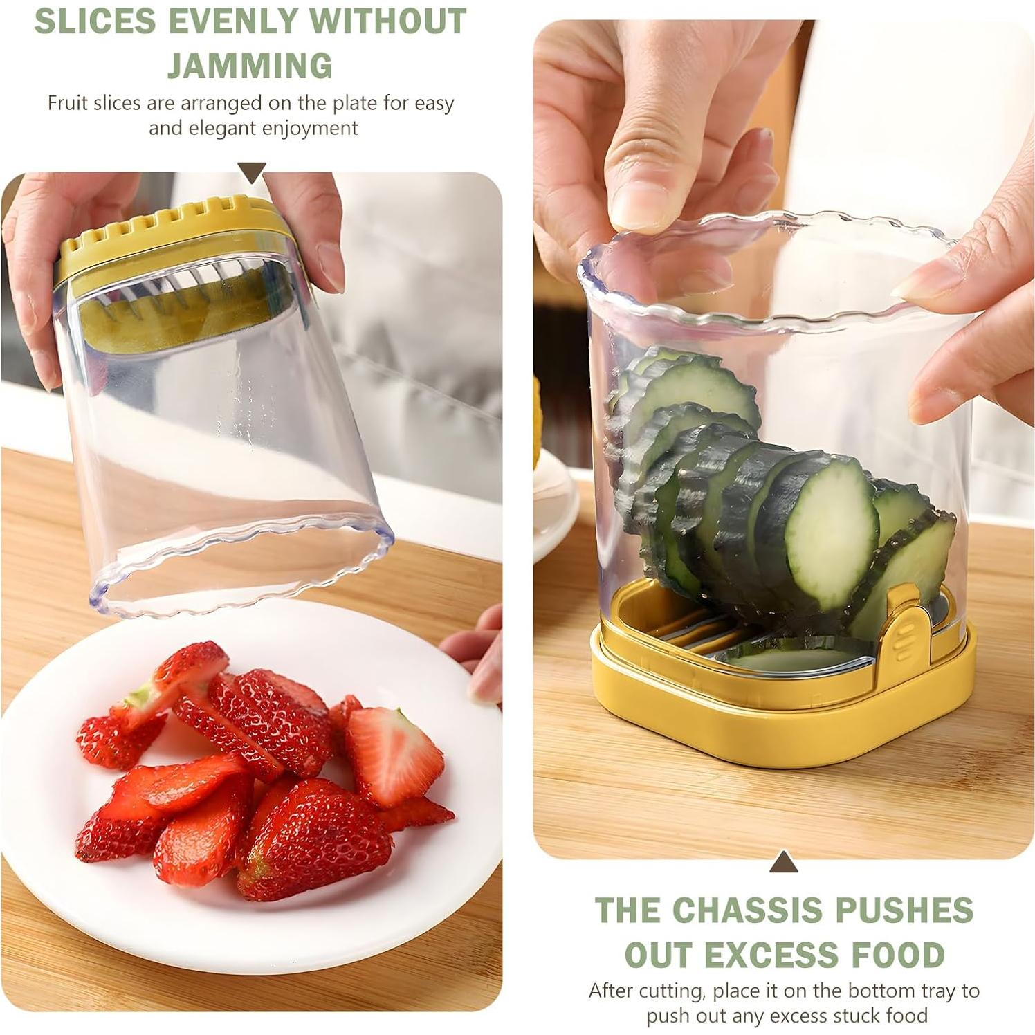 Juego 2 en 1 Descorazonador y Cortador de Fresas Genérico