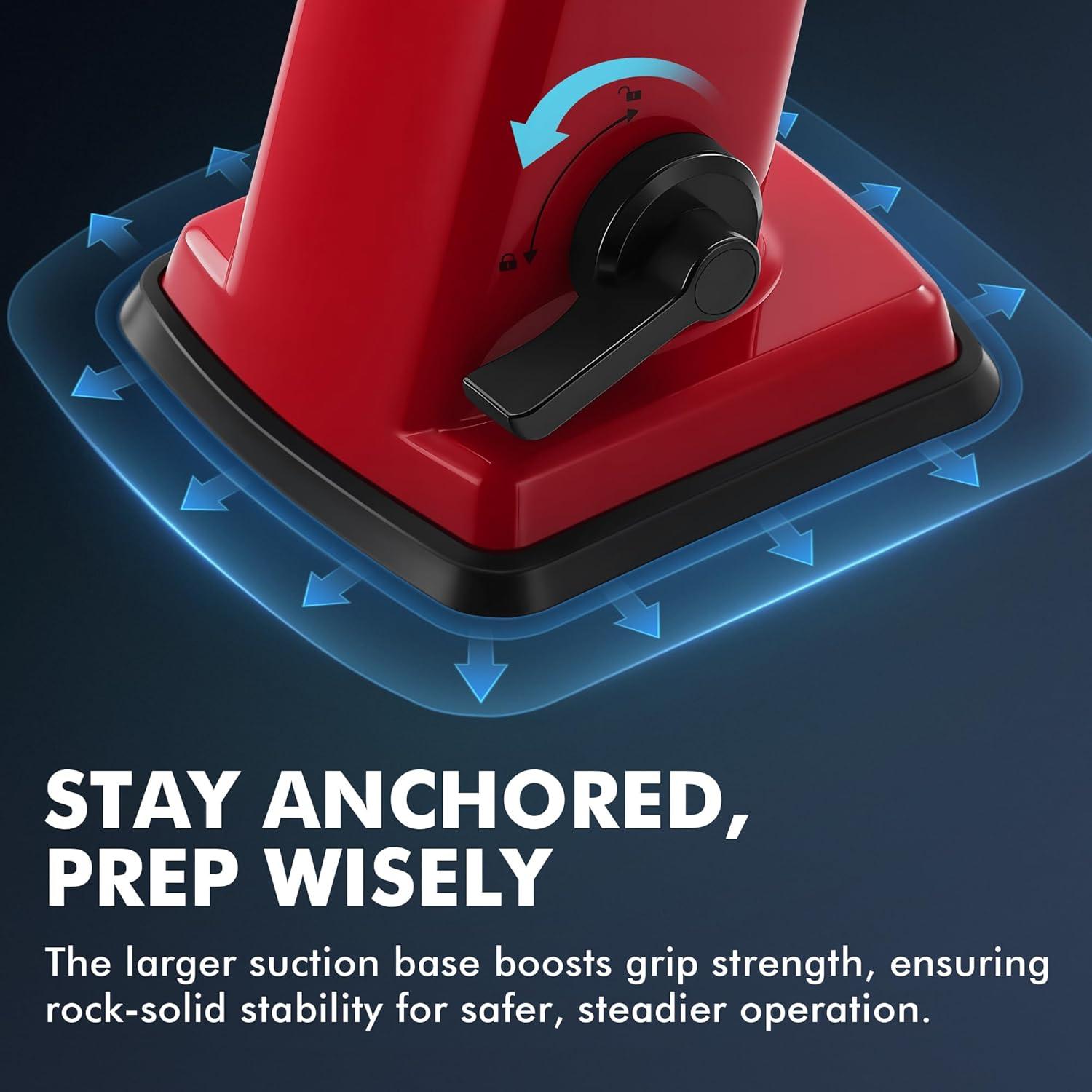 Rallador de Queso Rotatorio Geedel con 4 Cuchillas Intercambiables