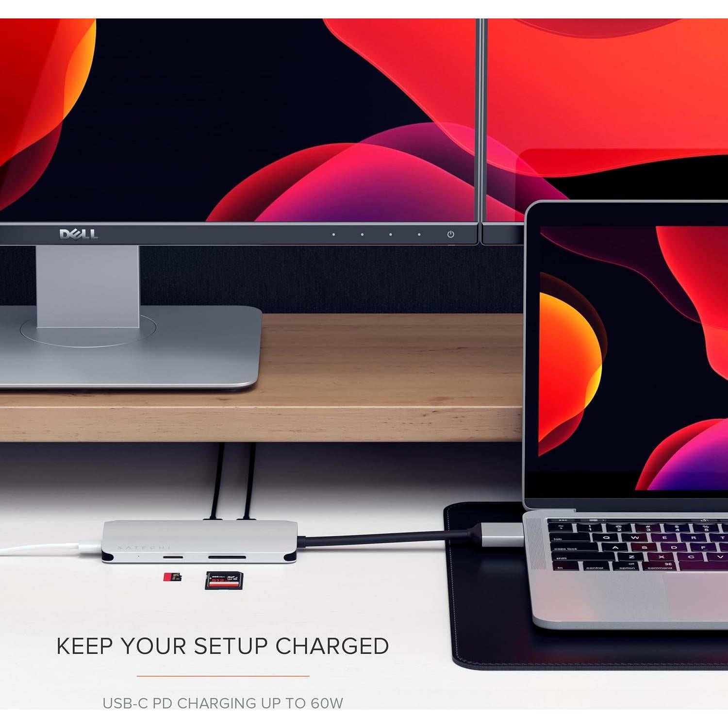 Adaptador Multimedia Doble Type-C Satechi HDMI 4K USB-C Ethernet