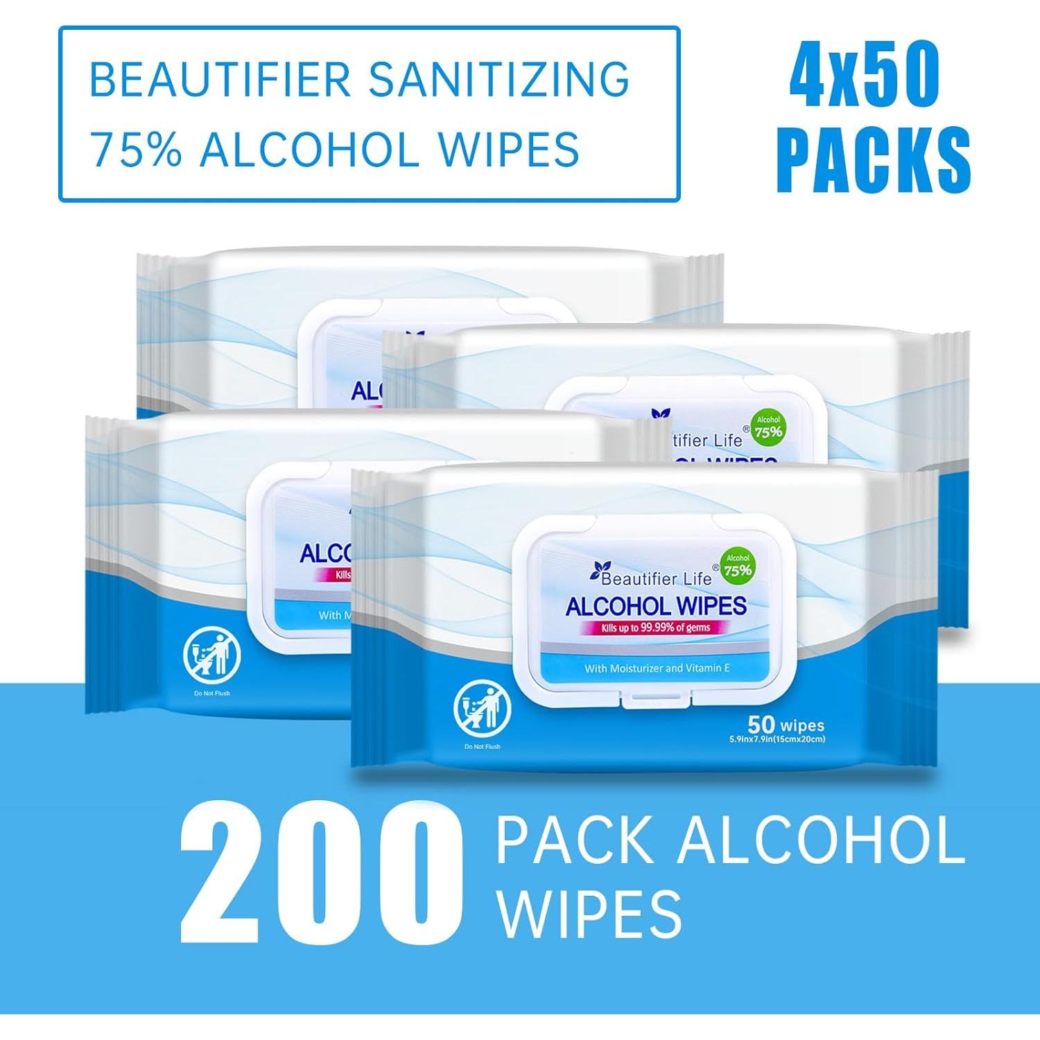 Toallitas Desinfectantes Húmedas Beautifier Life 200 Unidades