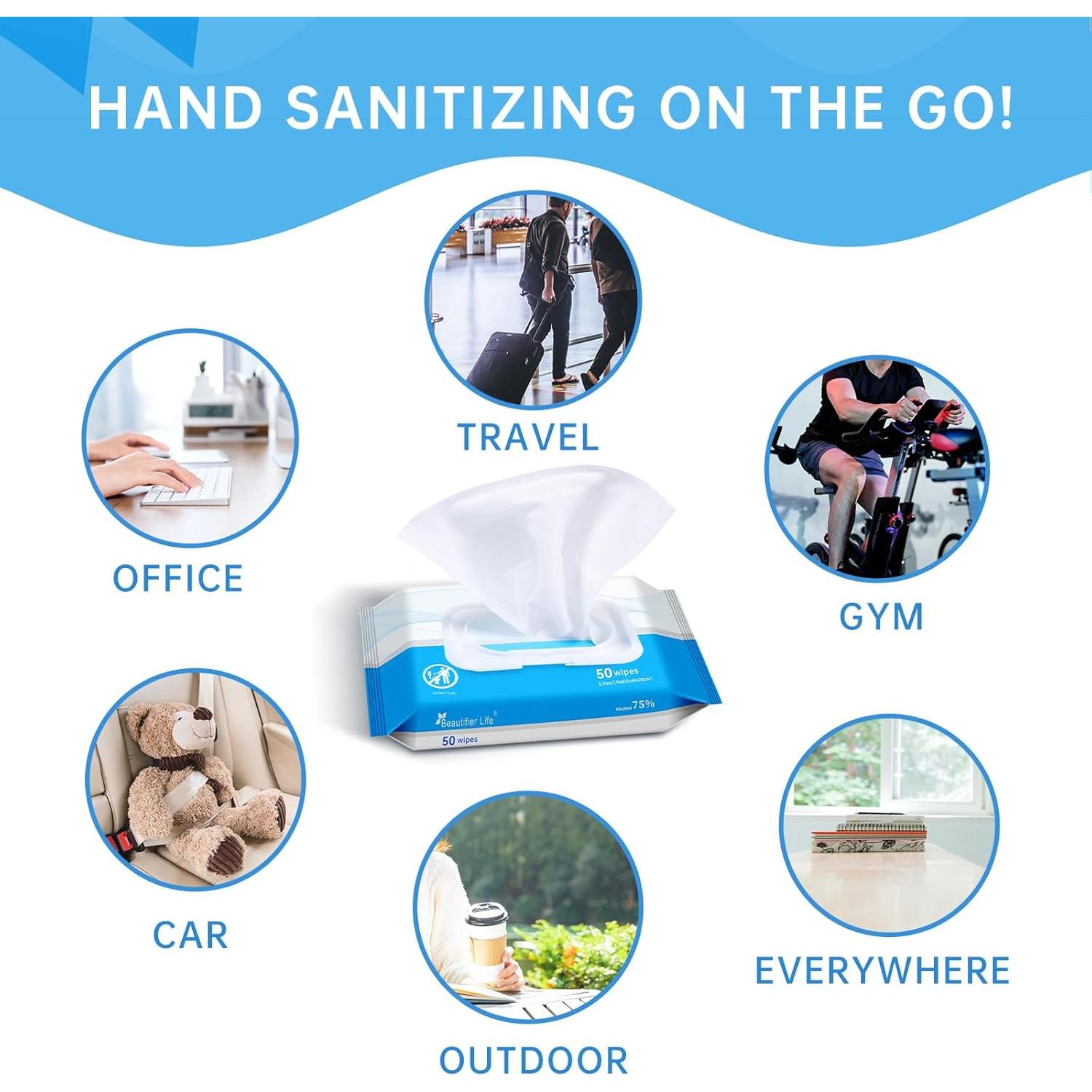 Toallitas Desinfectantes Húmedas Beautifier Life 200 Unidades