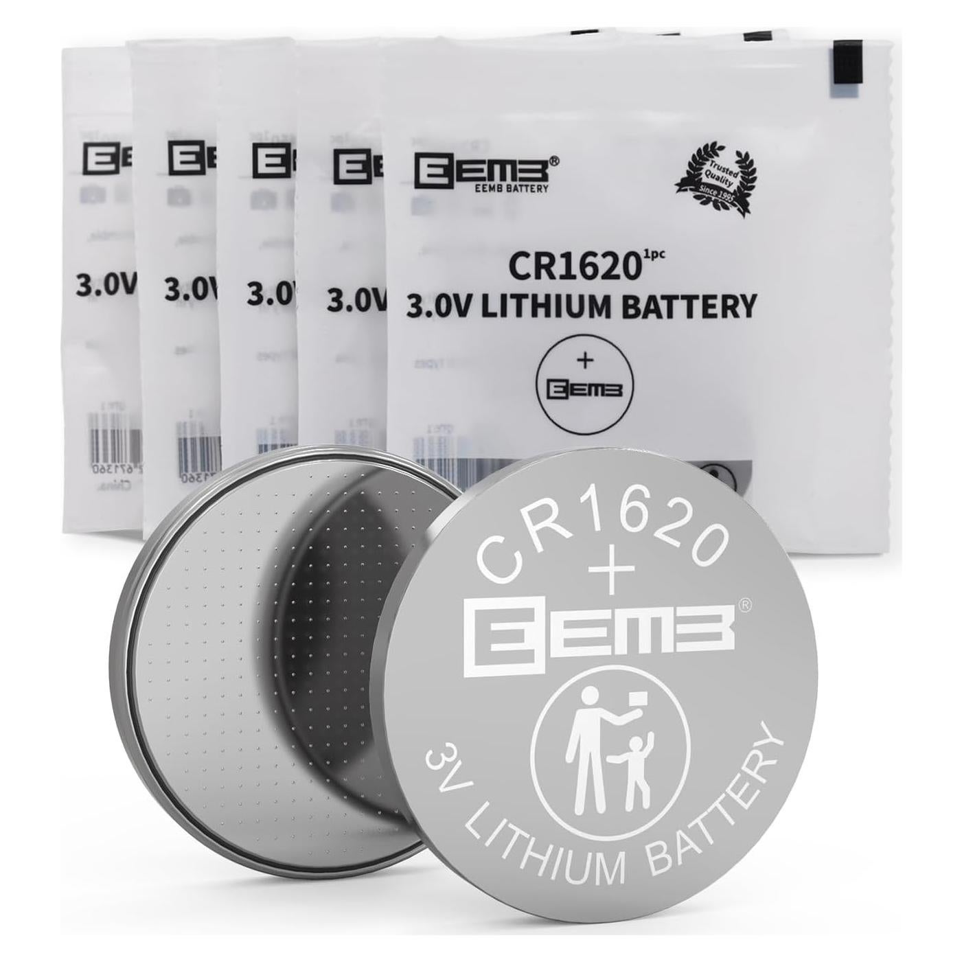 Baterías de Litio EEMB CR1620 Paquete de 5 Unidades 3V 70mAh