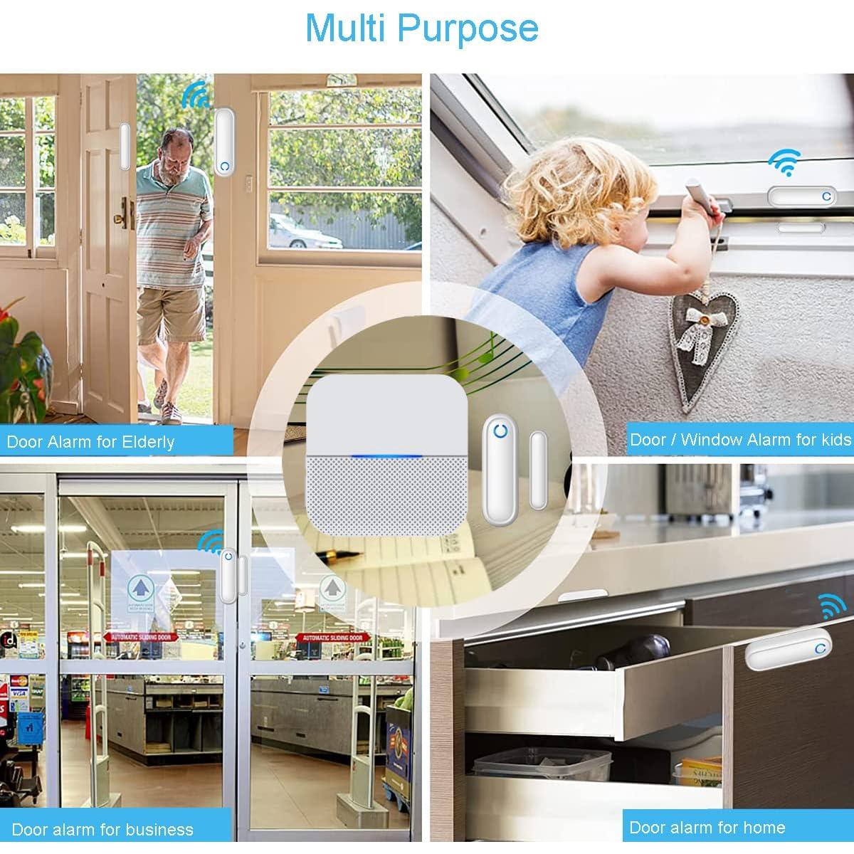 Alarma de Puerta Inalámbrica YisTech con 2 Sensores y Receptor