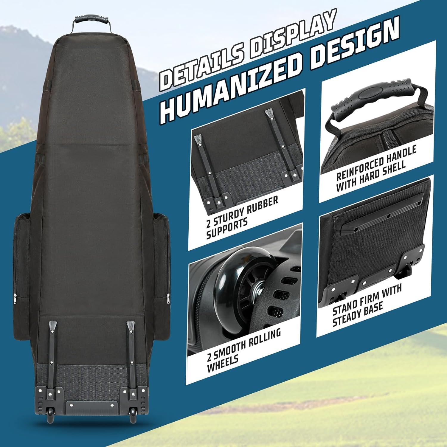Bolsa de Viaje para Golf DAREKUKU con Ruedas y 8 Bolsillos