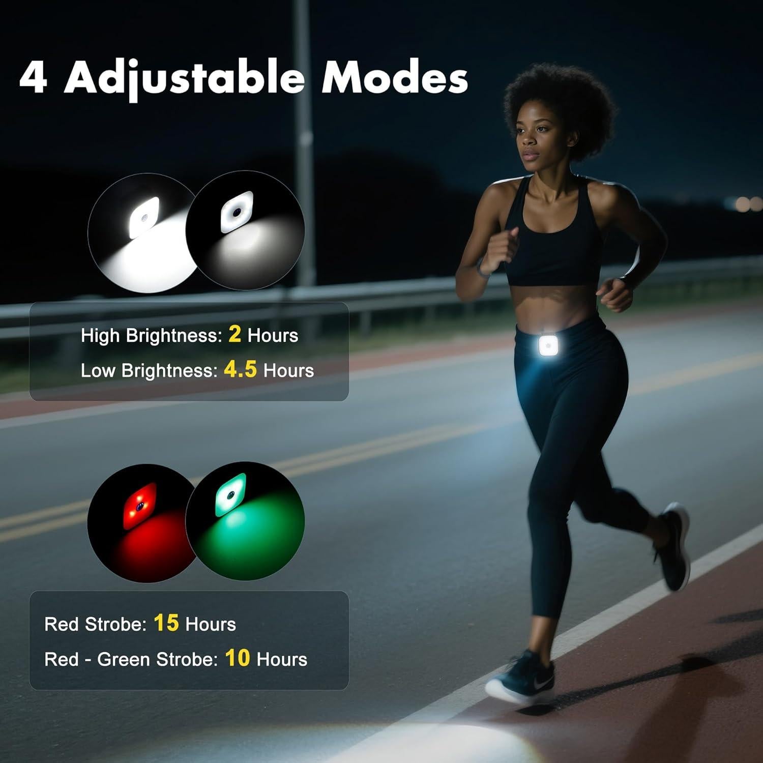 Paquete de 2 Linternas Recargables LED para Correr - Redaica