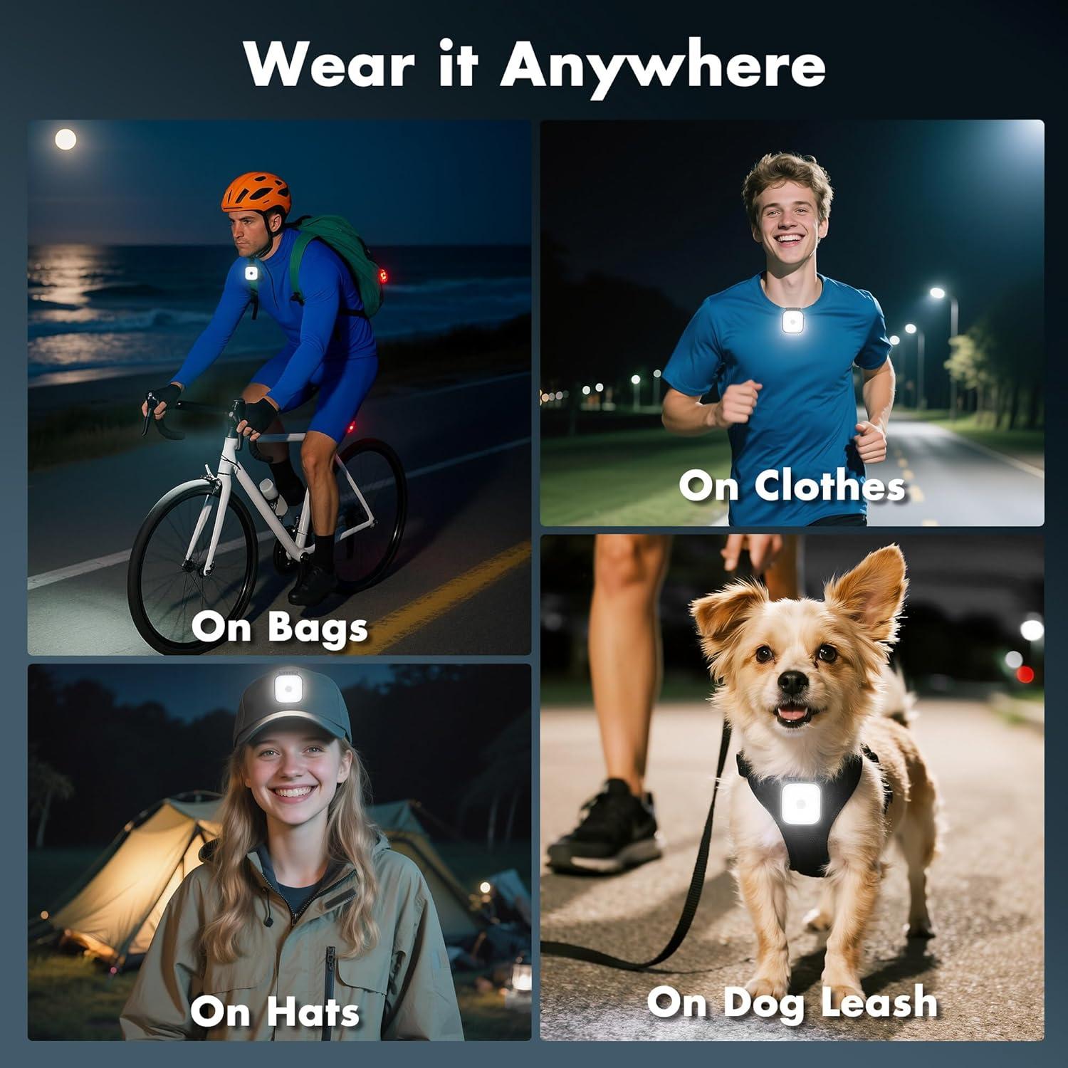 Paquete de 2 Linternas Recargables LED para Correr - Redaica