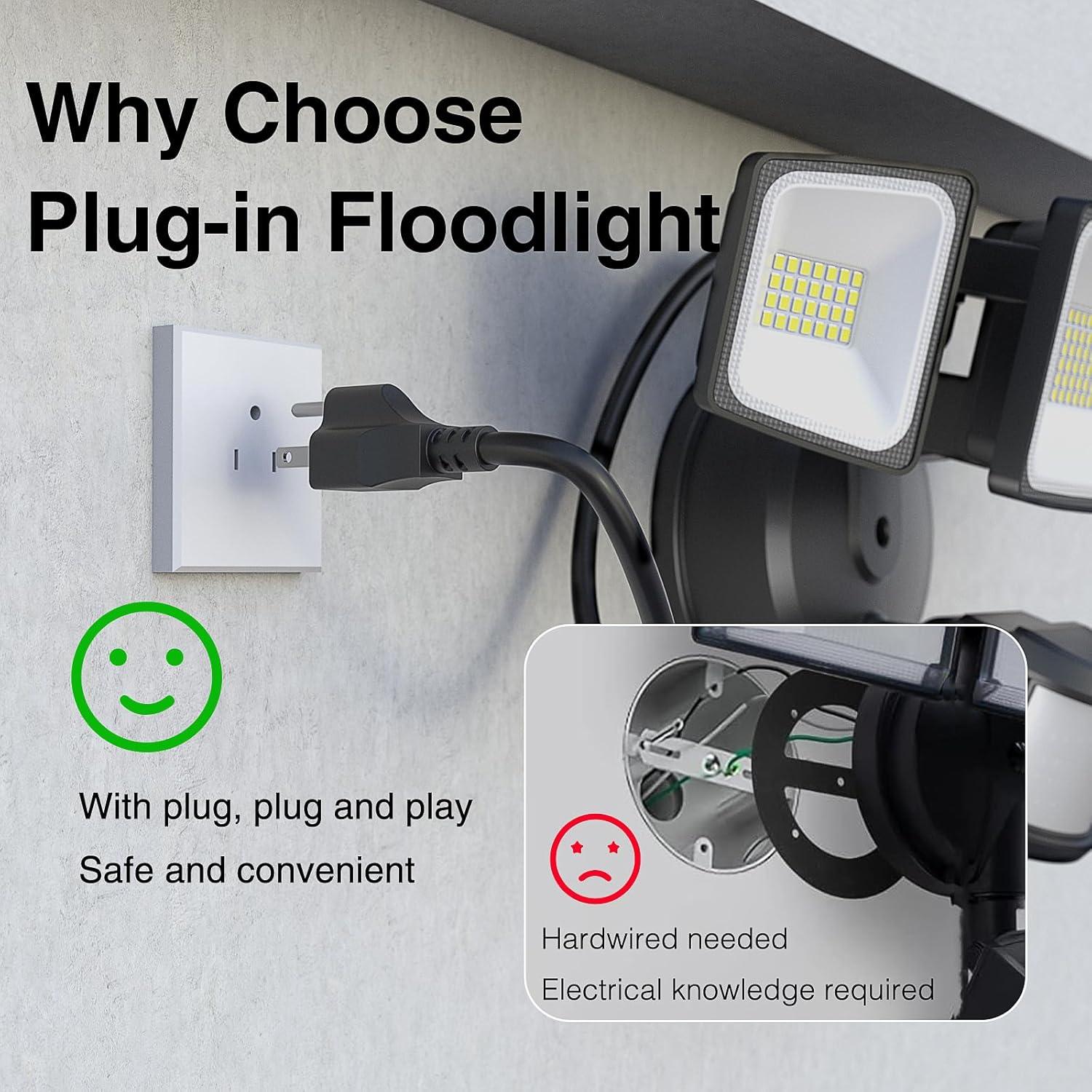 Onforu 65W LED Luz de Sensor de Movimiento Exterior 6500LM