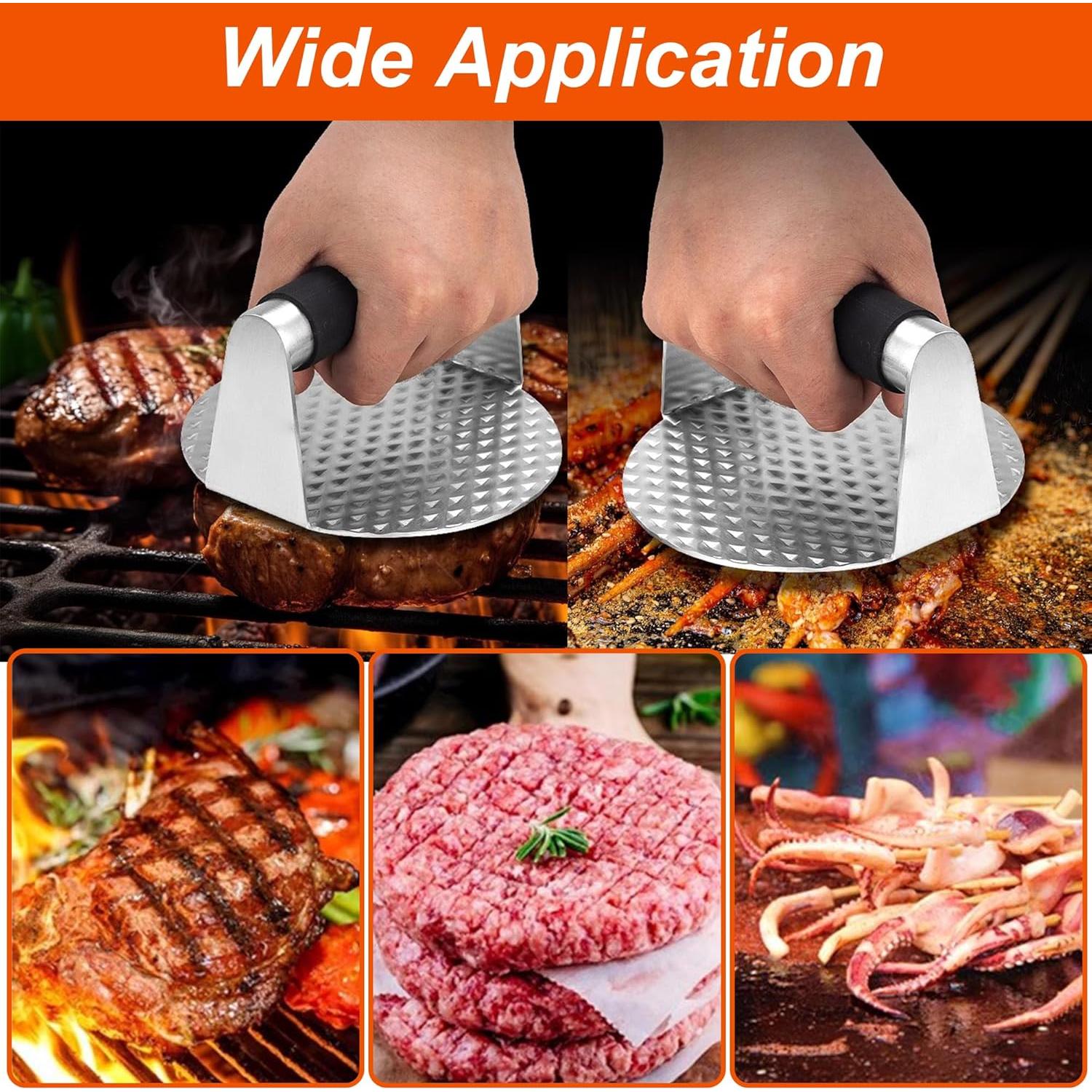 Prensa de Hamburguesas Acero Inoxidable 304 13.97 cm VOUSXLLEZ