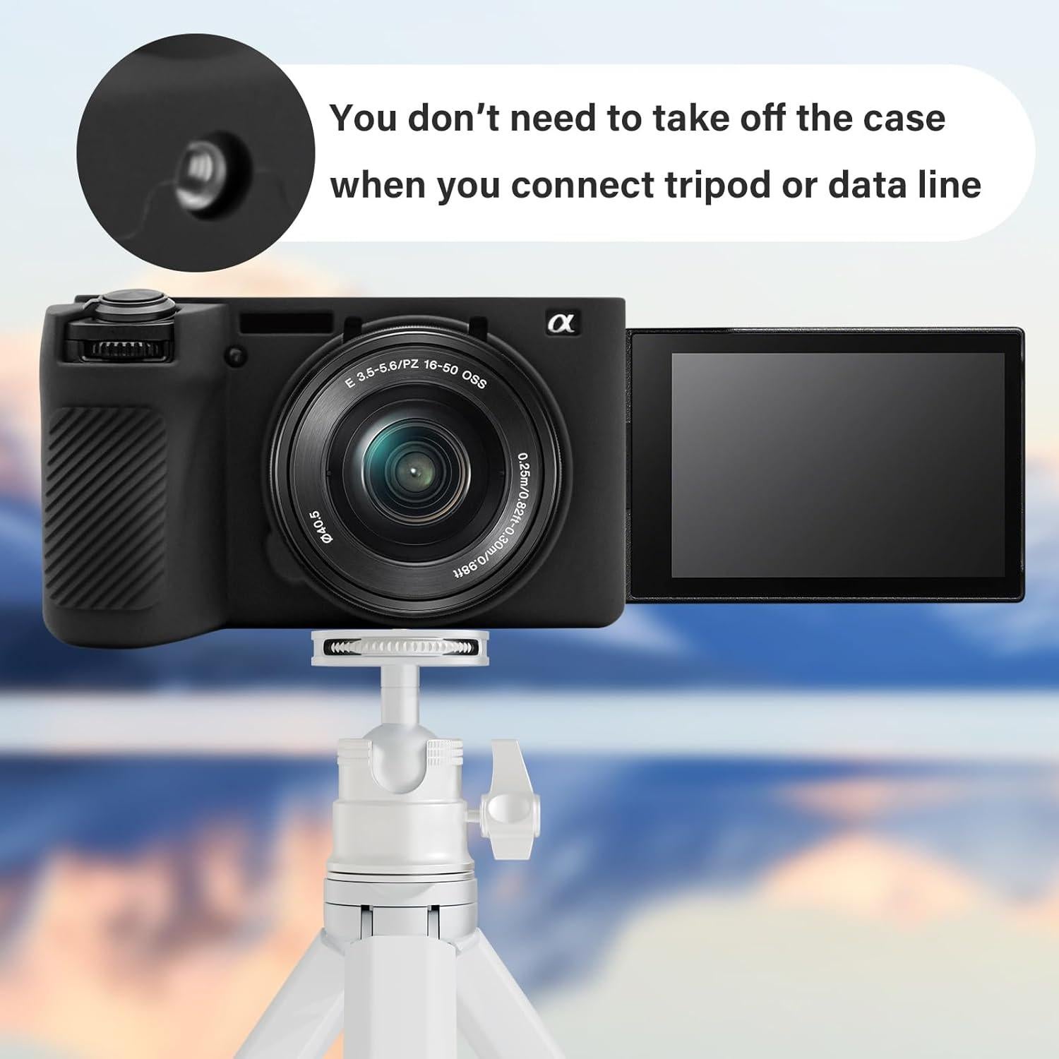 Kit de Accesorios para Cámara Sony Alpha 6700 - Funda Silicona y Protectores