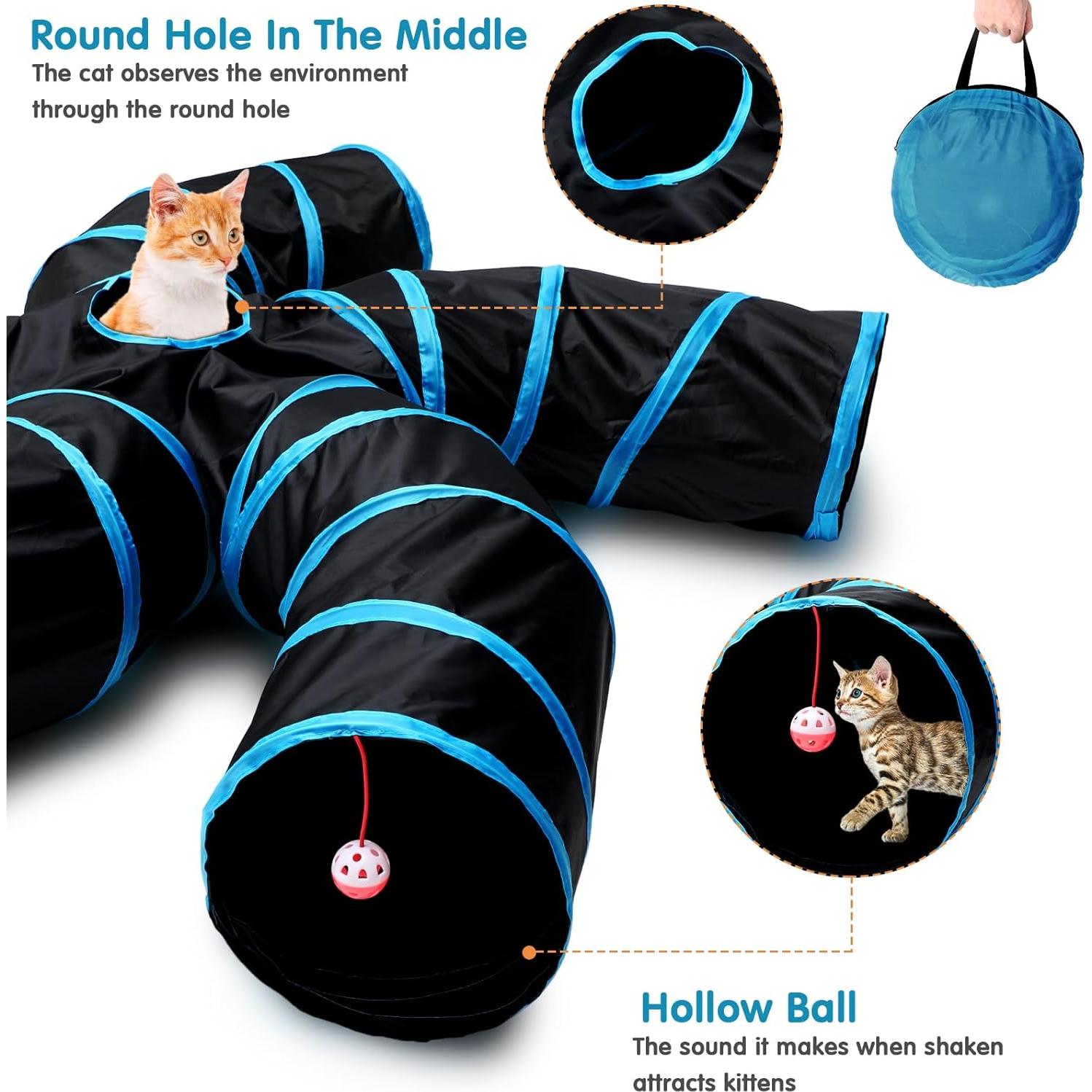 Conjunto Túnel para Gatos Poen 21 Piezas Juguetes Interactivos