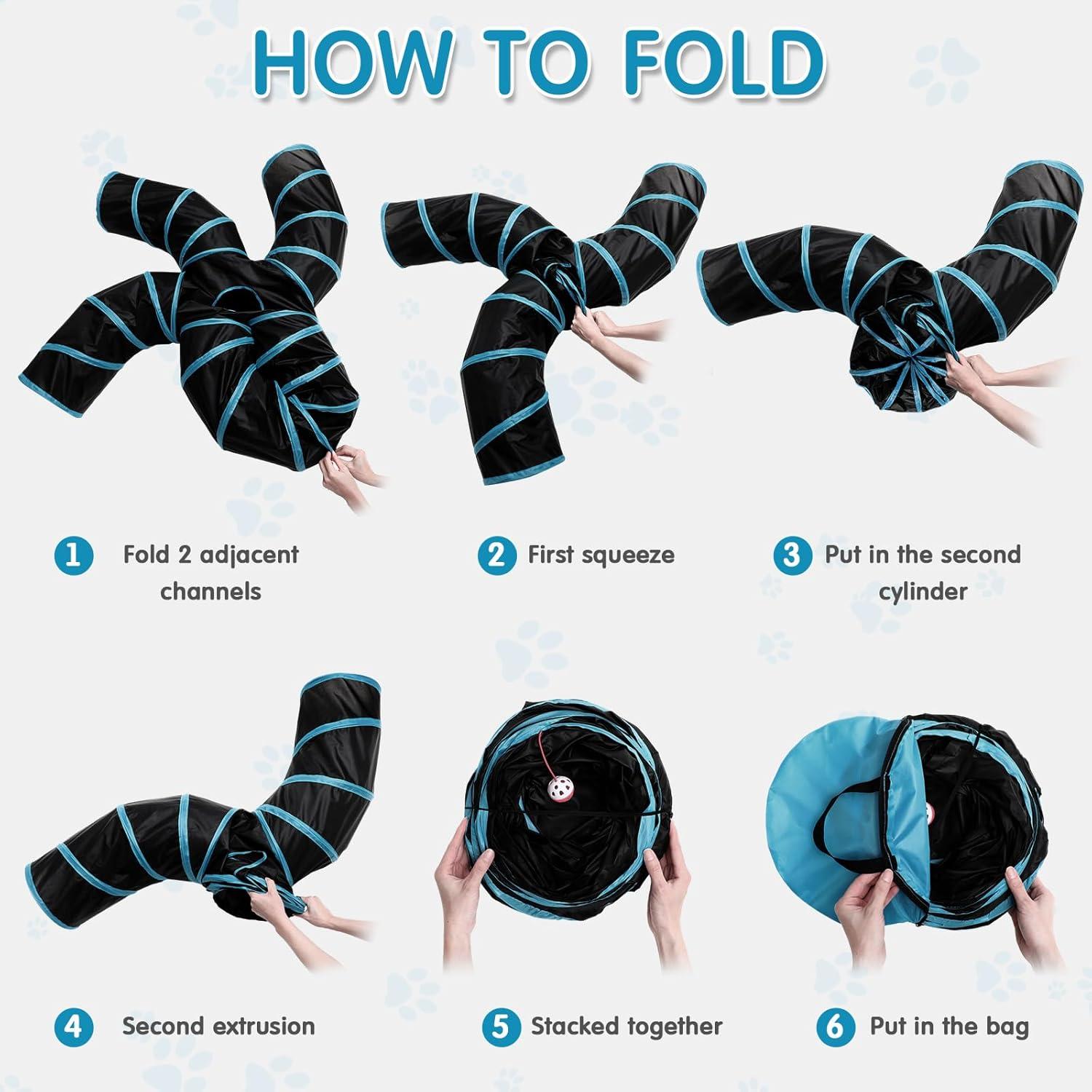 Conjunto Túnel para Gatos Poen 21 Piezas Juguetes Interactivos