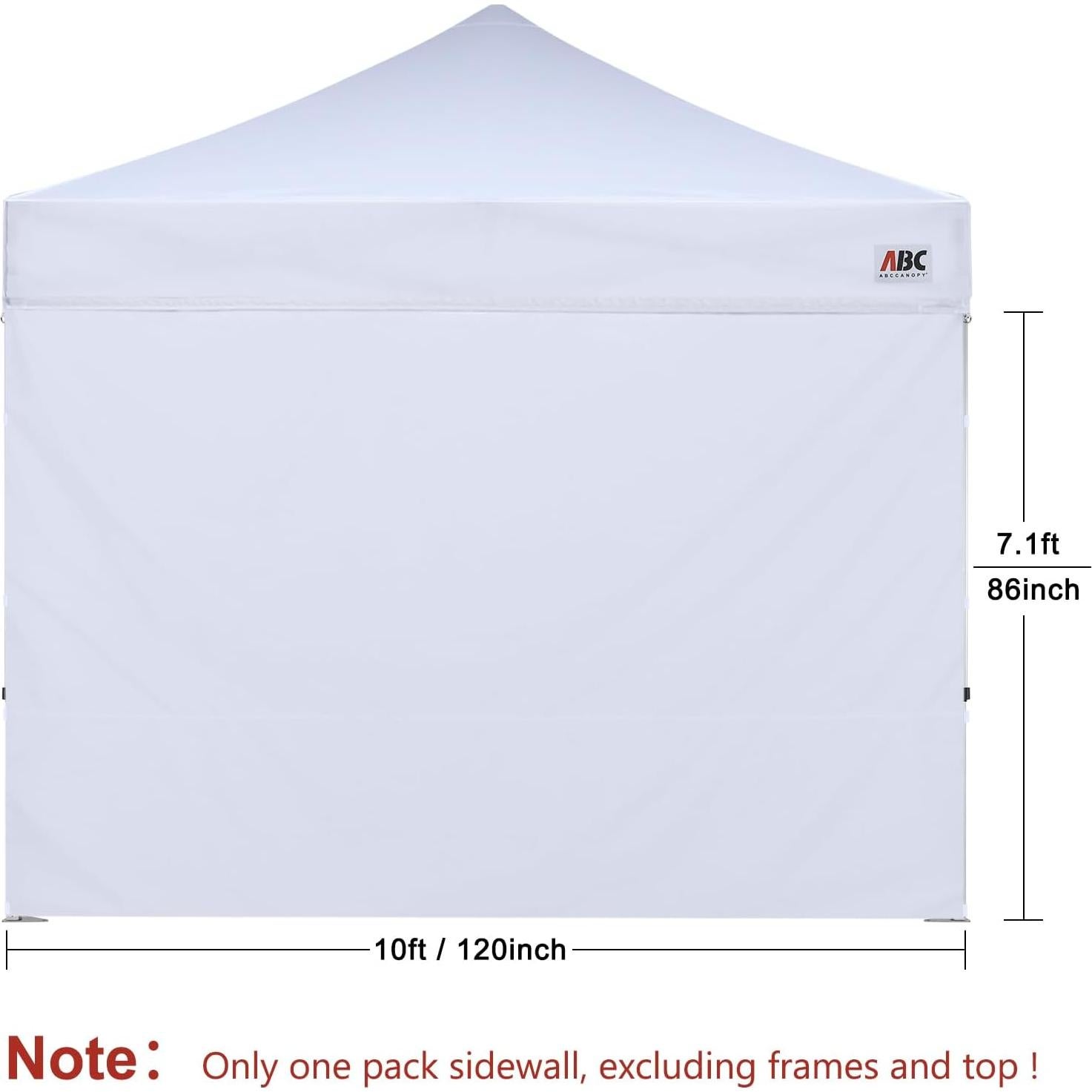 Pared Lateral ABCCANOPY 3x3m Impermeable Blanca