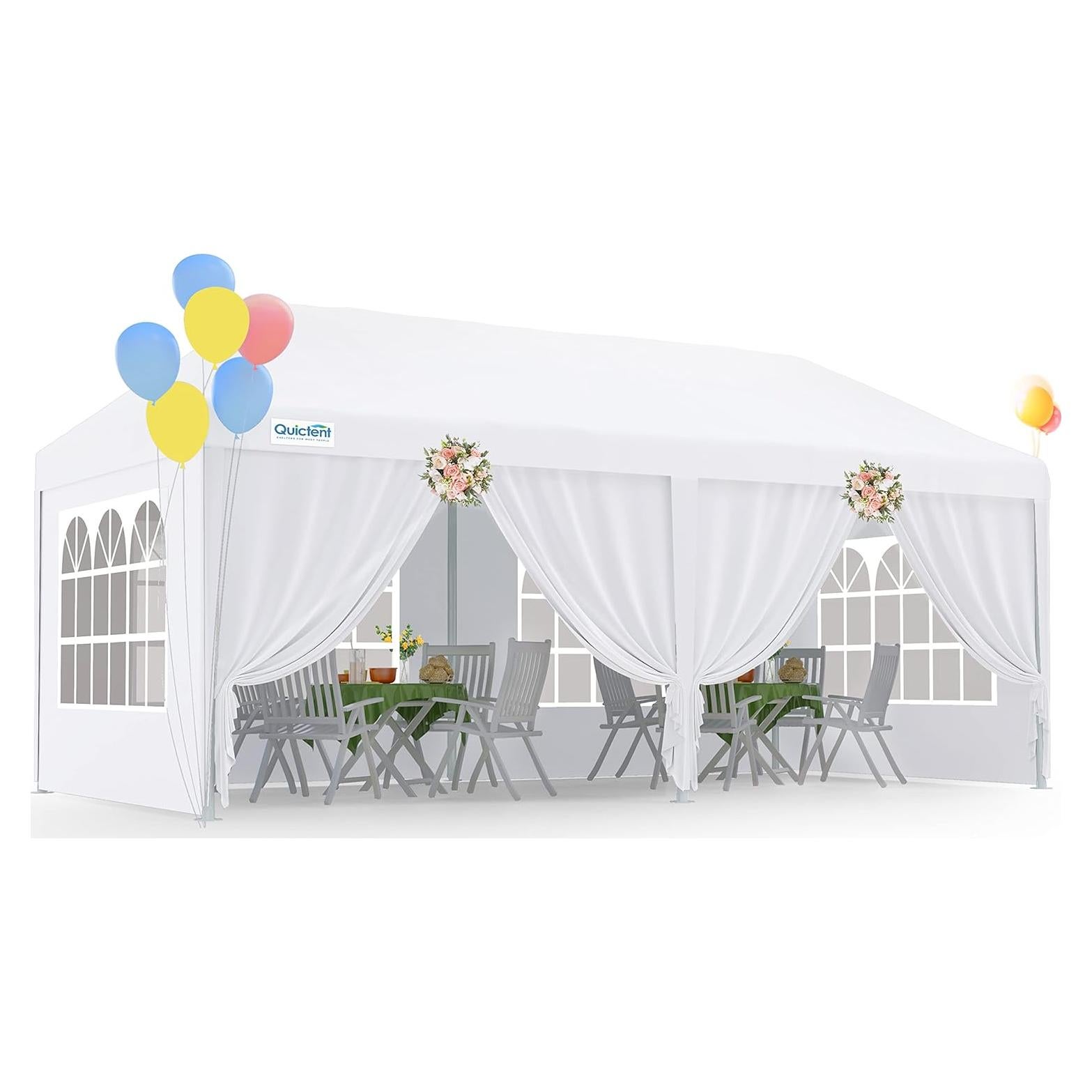 Carpa Quictent 3x6m para Fiesta con Paredes Removibles