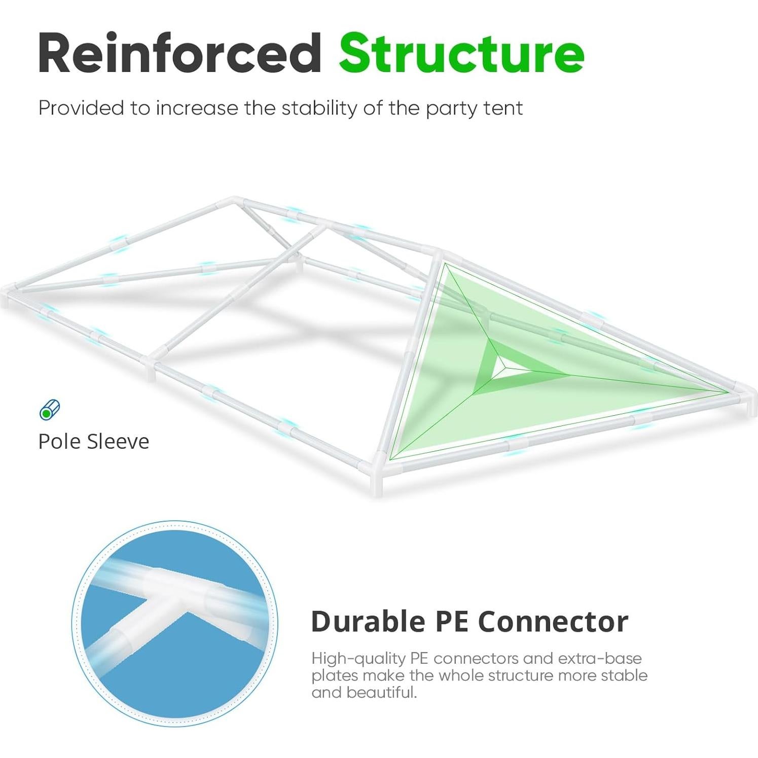 Carpa Quictent 3x6m para Fiesta con Paredes Removibles