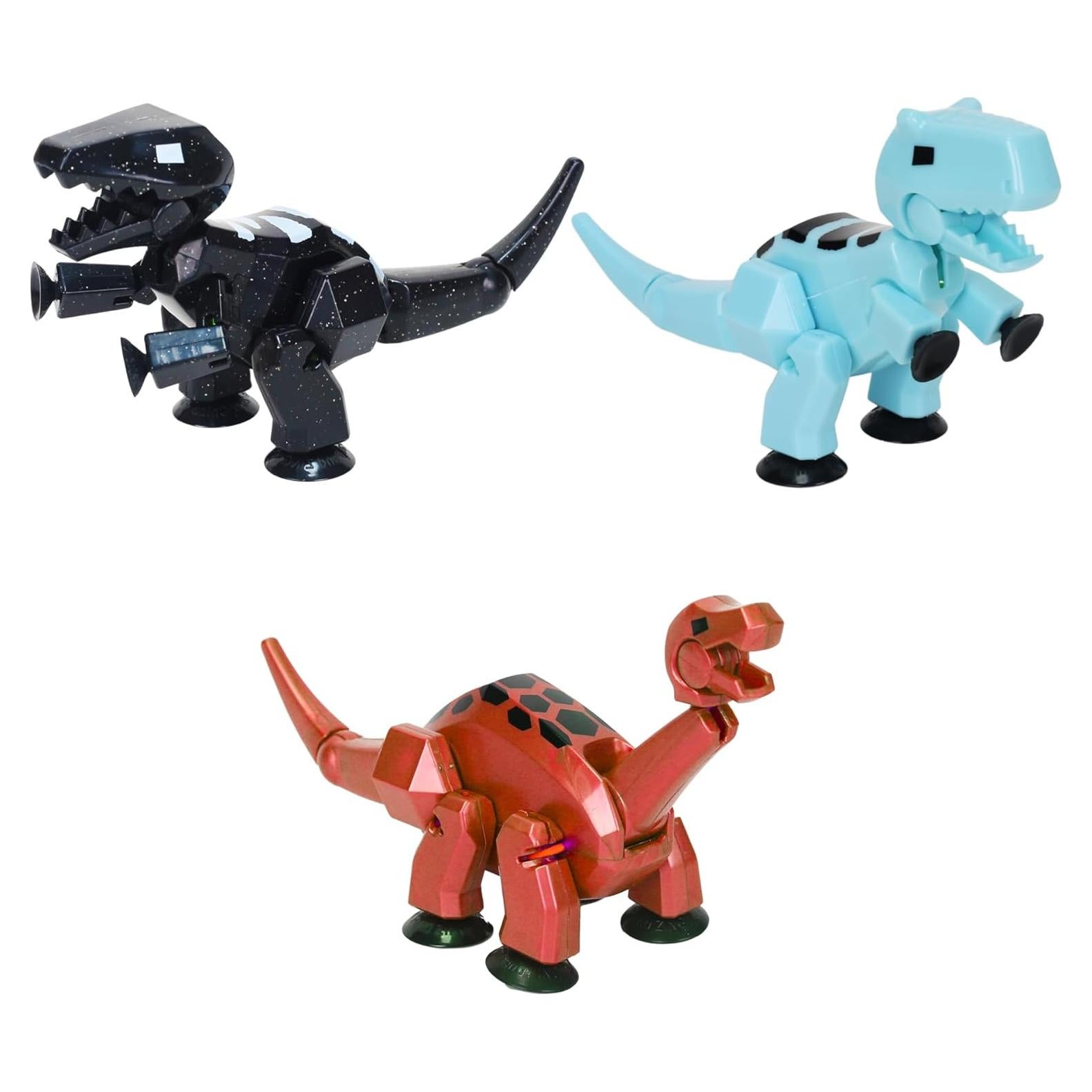 Zing Stikbot MEGA Dino 3 Pack - Brontosaurus, T-Rex, Carnotaurus