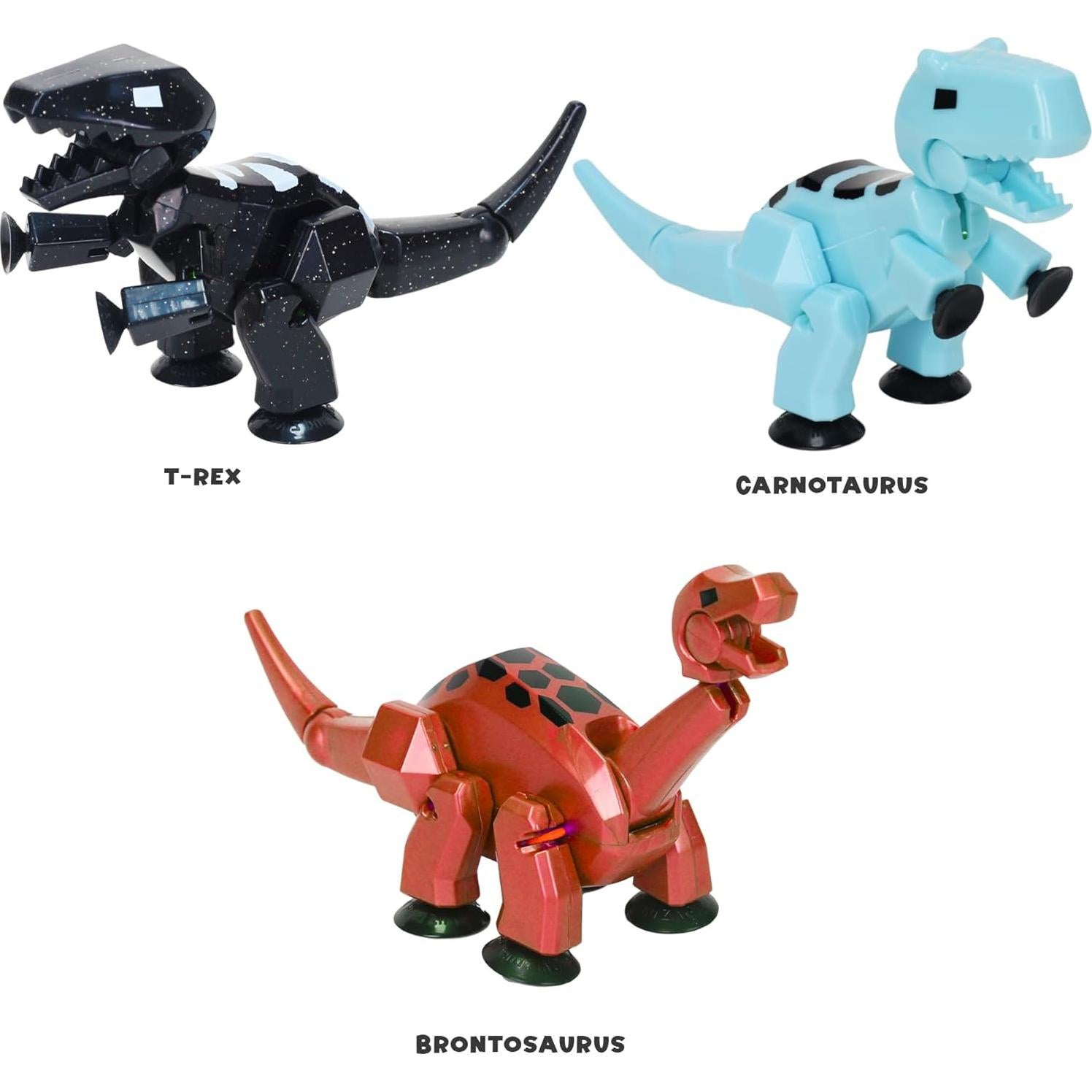 Zing Stikbot MEGA Dino 3 Pack - Brontosaurus, T-Rex, Carnotaurus