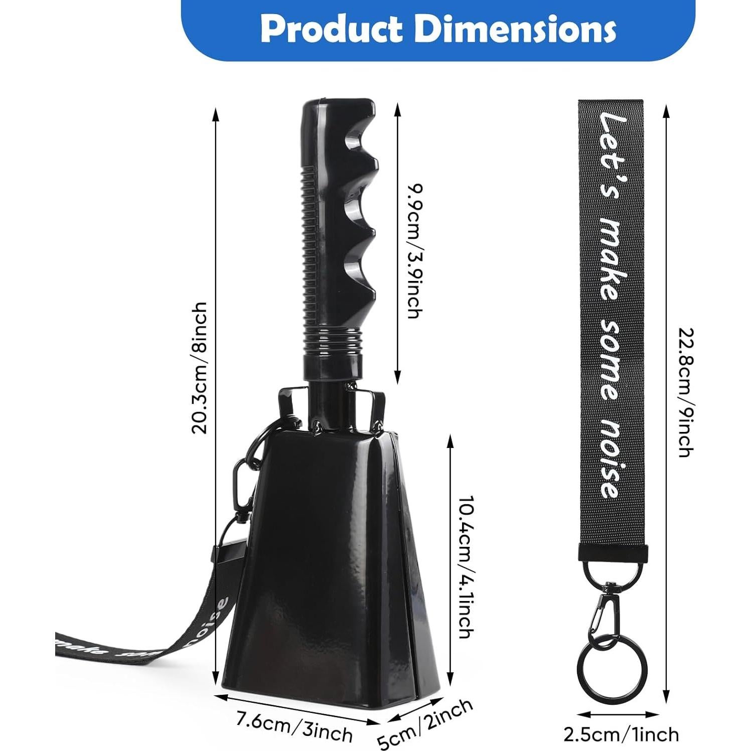 Campanas de Vaca Musfunny 20 cm - 2 Pcs para Eventos Deportivos