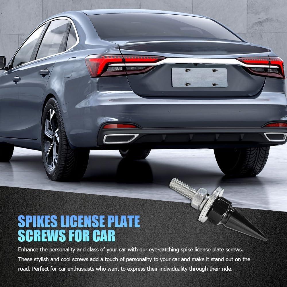 Kit de Tornillos de Placa de Matrícula Antirrobo Lyxheth - 4 Piezas