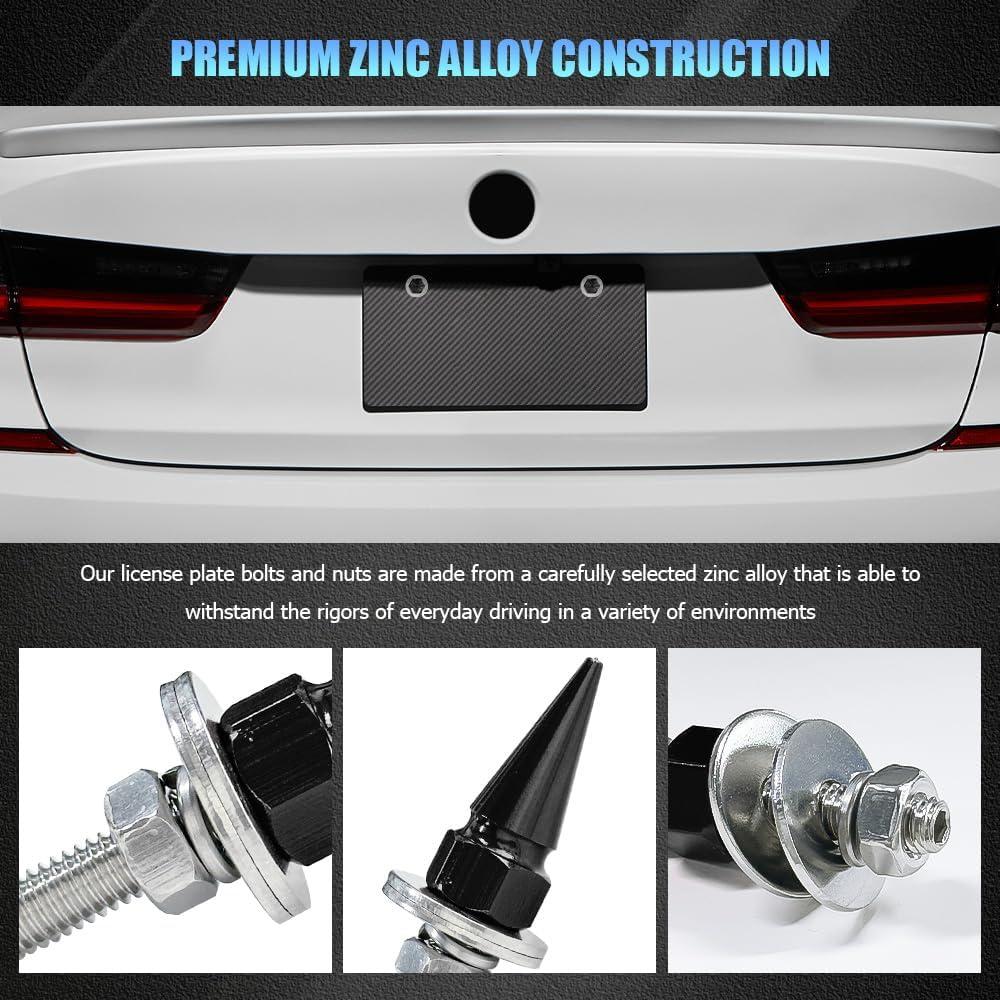 Kit de Tornillos de Placa de Matrícula Antirrobo Lyxheth - 4 Piezas