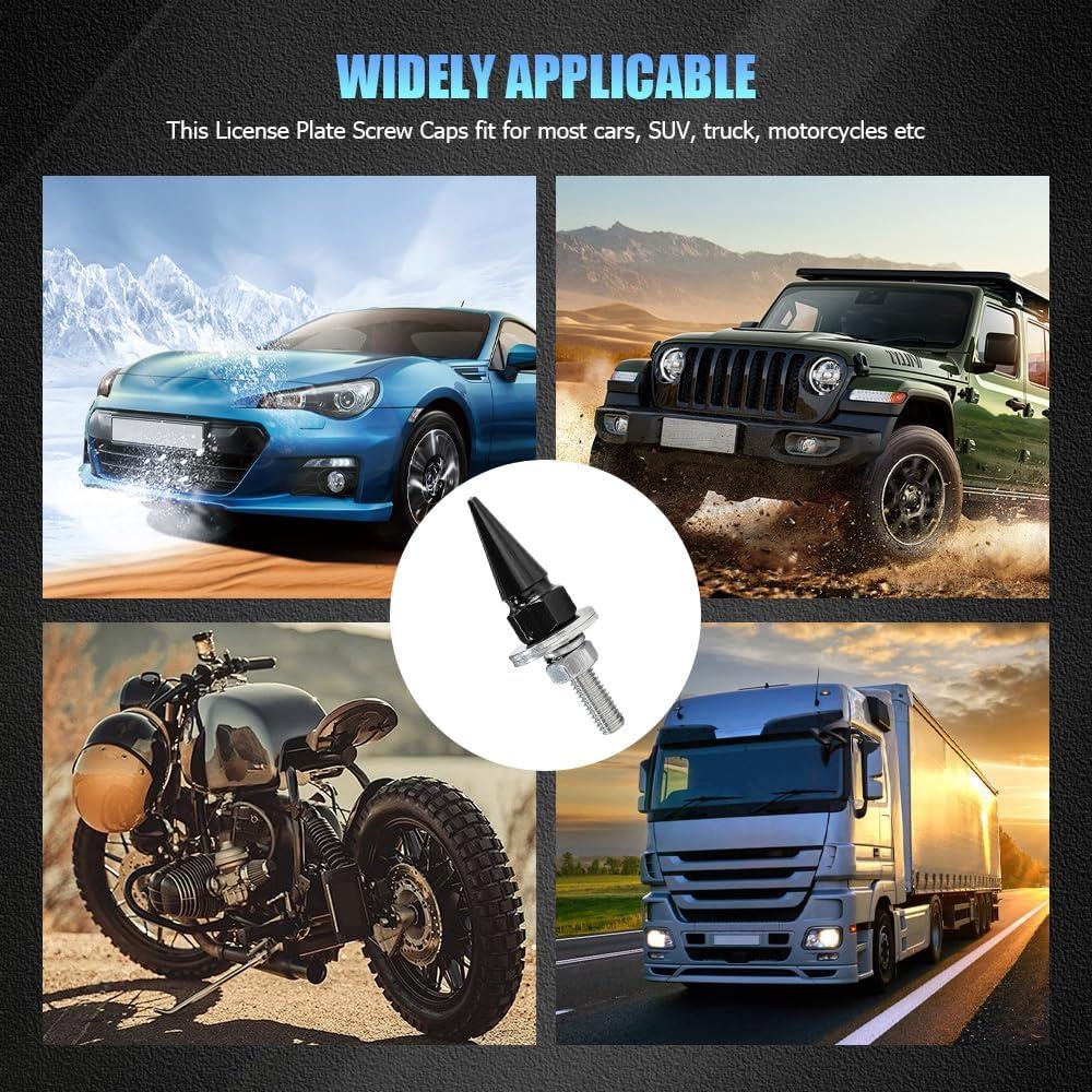 Kit de Tornillos de Placa de Matrícula Antirrobo Lyxheth - 4 Piezas