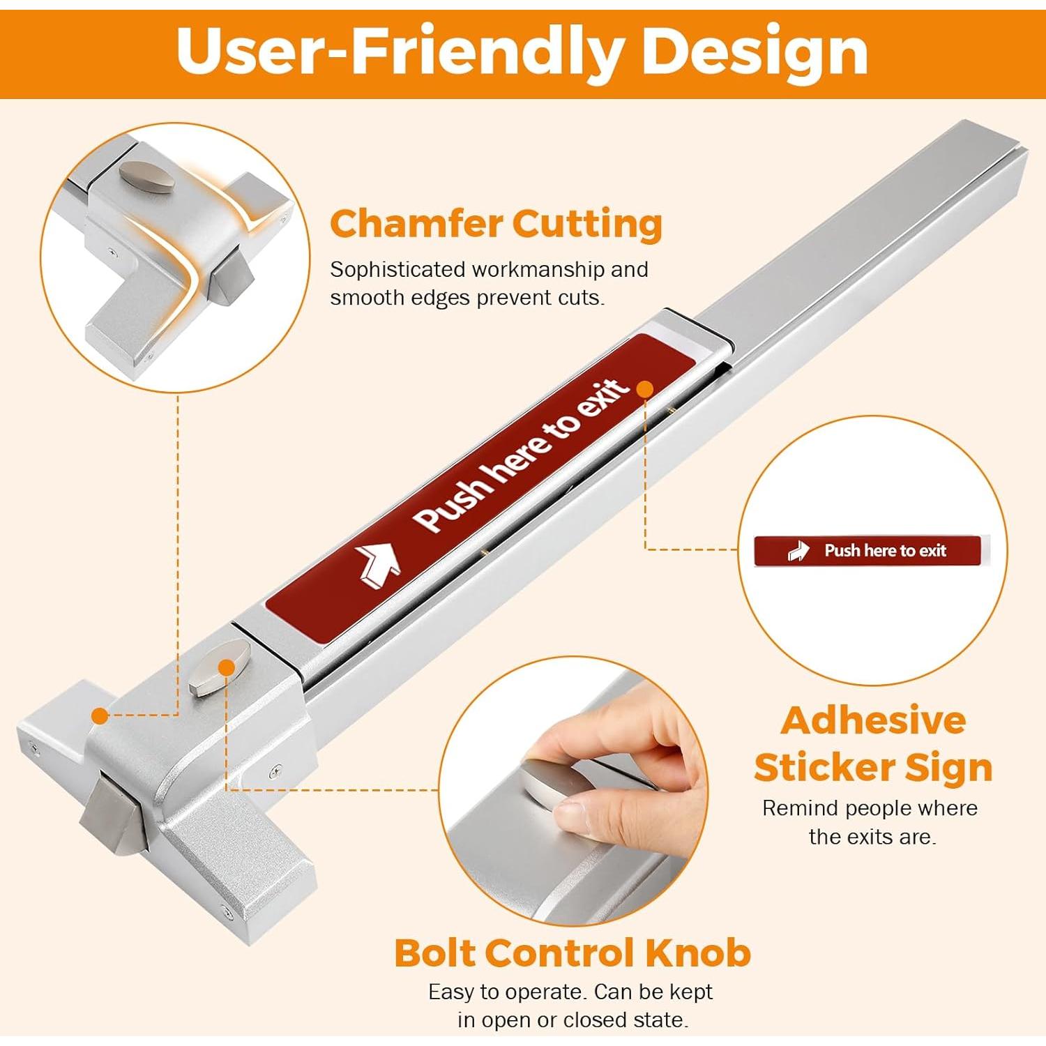 Dispositivo de Salida de Emergencia BEAMNOVA 69.85 cm Metálico