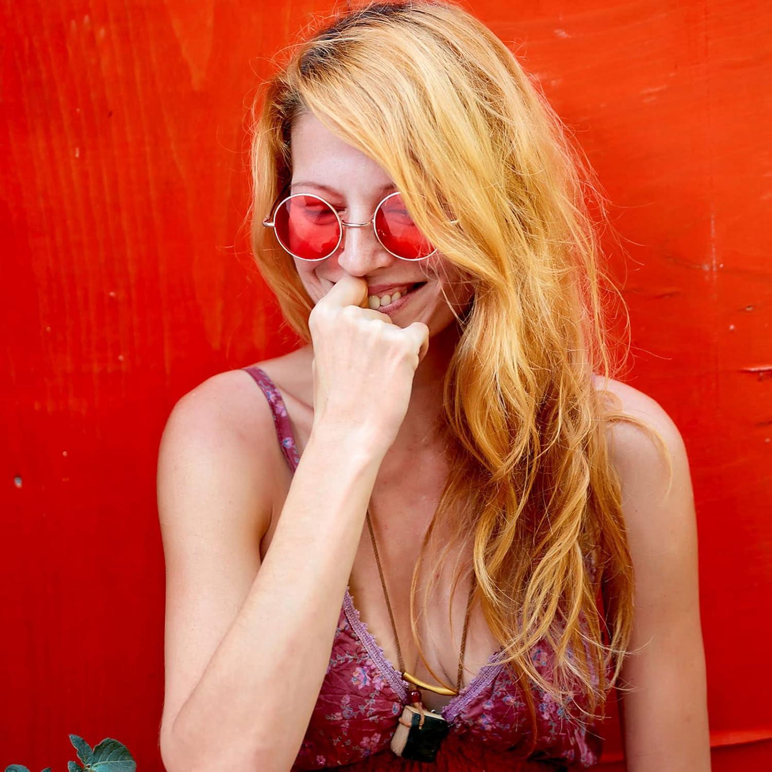 10 Pares de Gafas de Sol Vintage Redondas para Mujeres