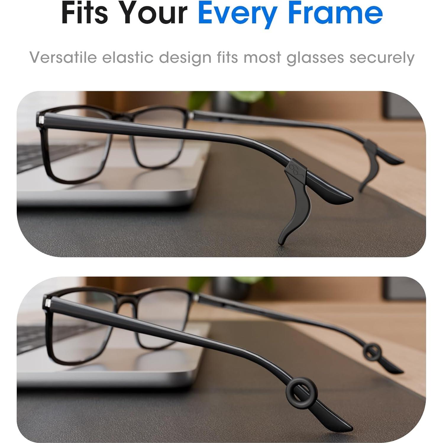 20 Pares de Ganchos de Silicona Antideslizantes Howdonsi - Negro