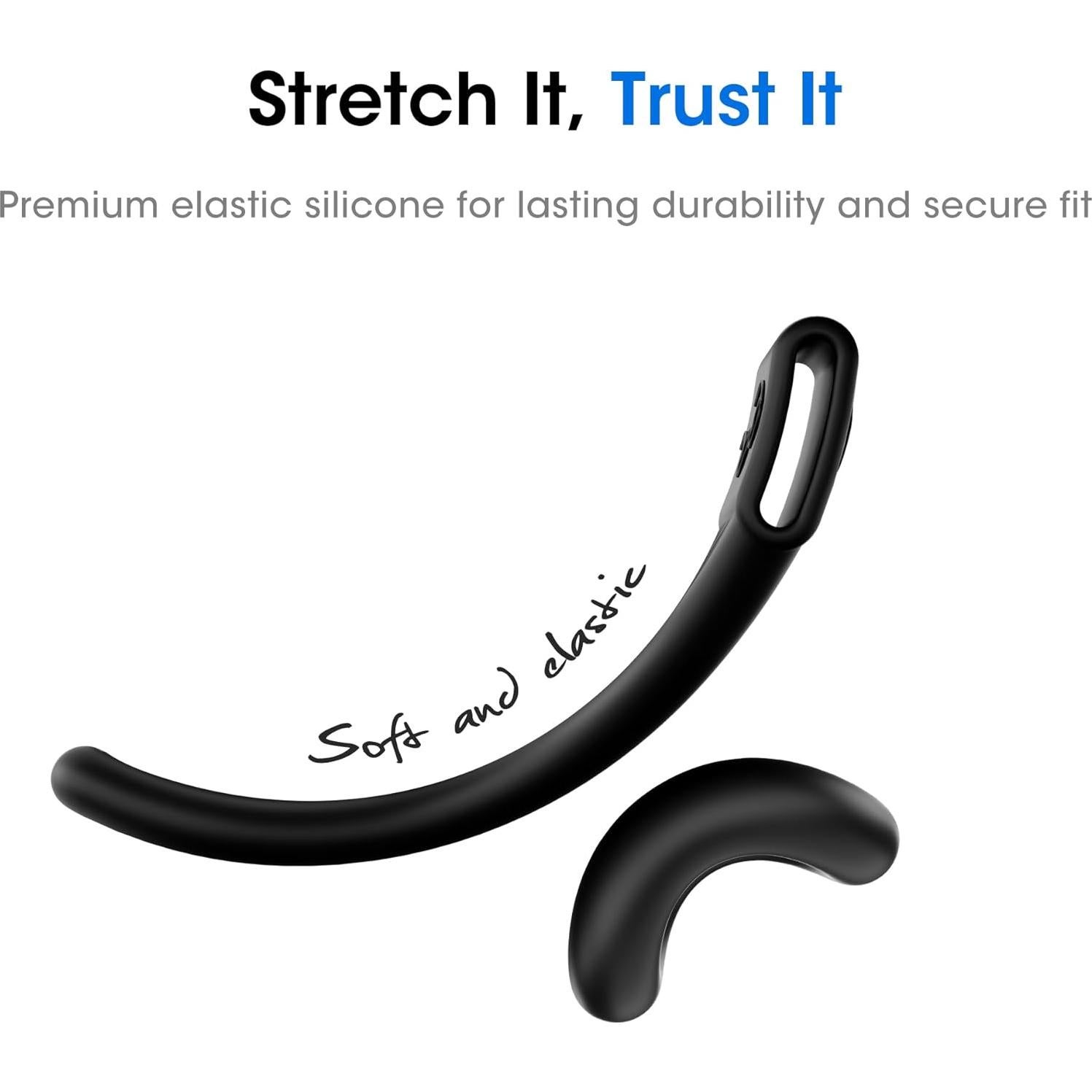 20 Pares de Ganchos de Silicona Antideslizantes Howdonsi - Negro