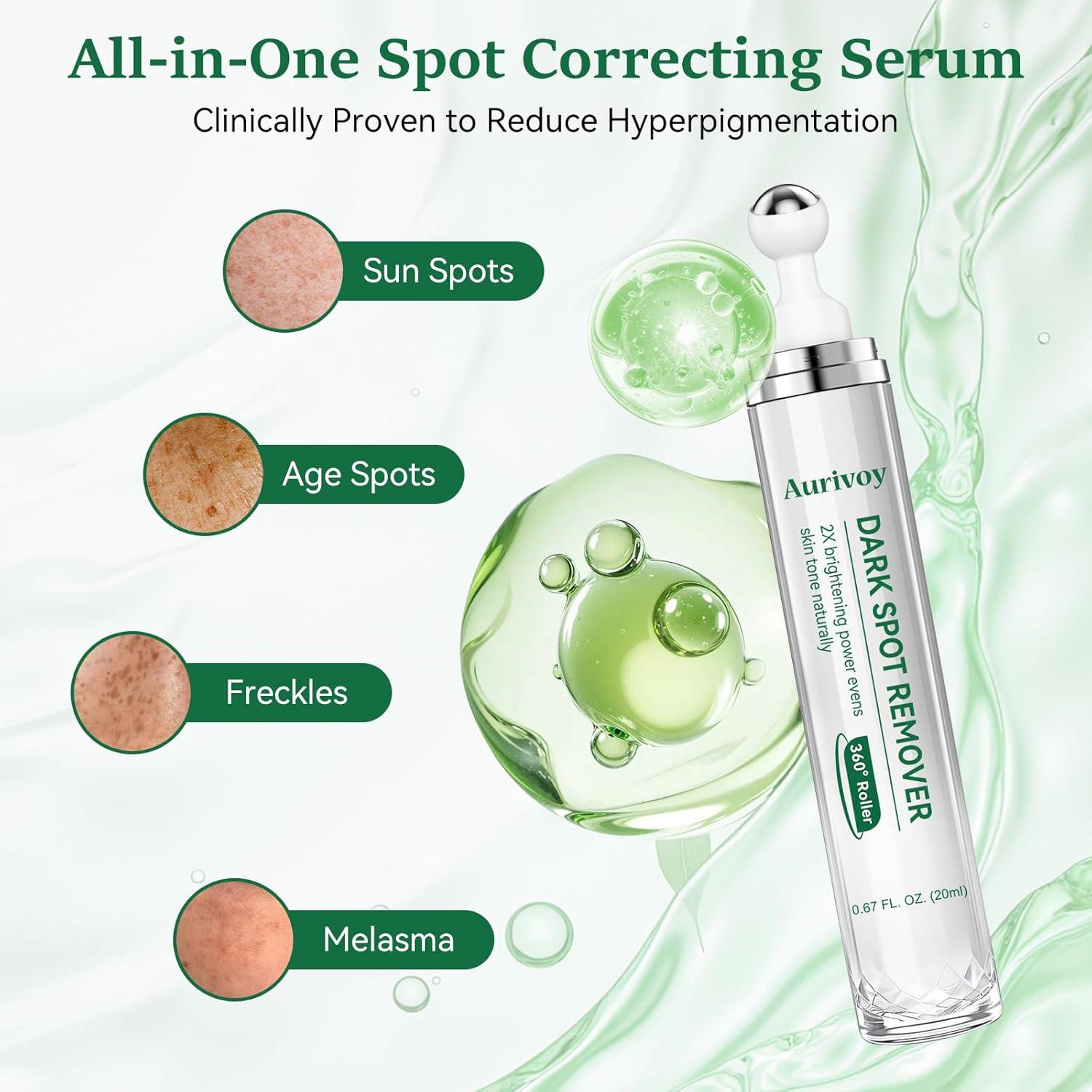 Removedor de Manchas Oscuras Aurivoy 19.8 ml con Rodillo 360°