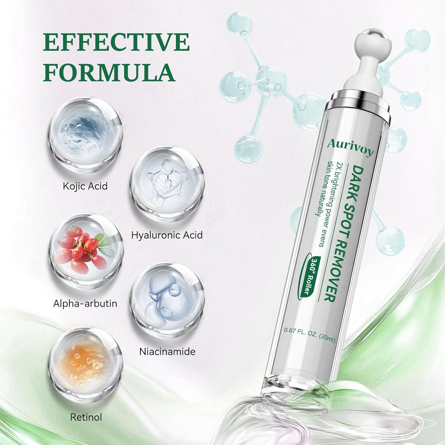 Removedor de Manchas Oscuras Aurivoy 19.8 ml con Rodillo 360°