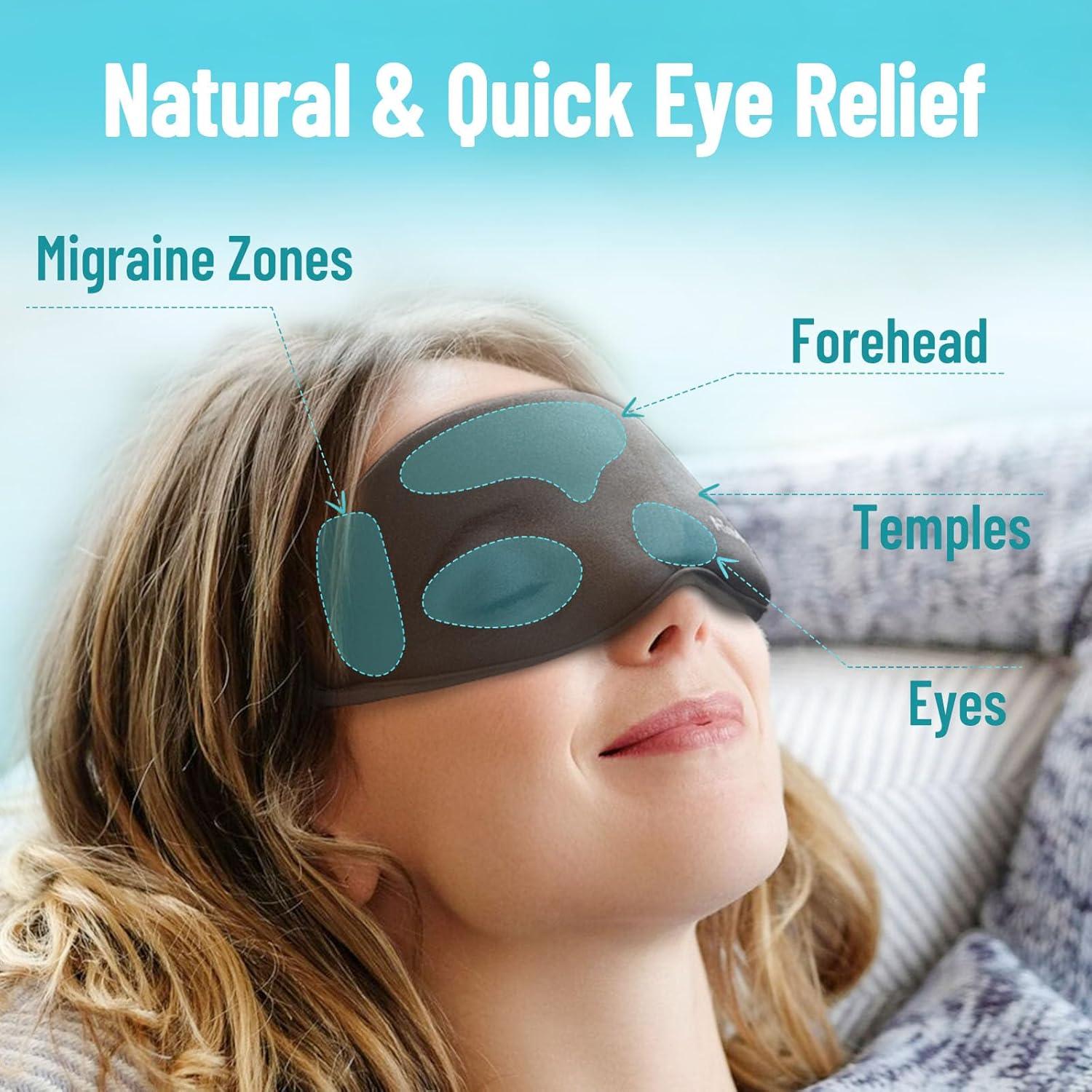 Máscara de Ojos Fría de Gel 3D ATreebay - Alivio Ojeras 24.8x9.3 cm